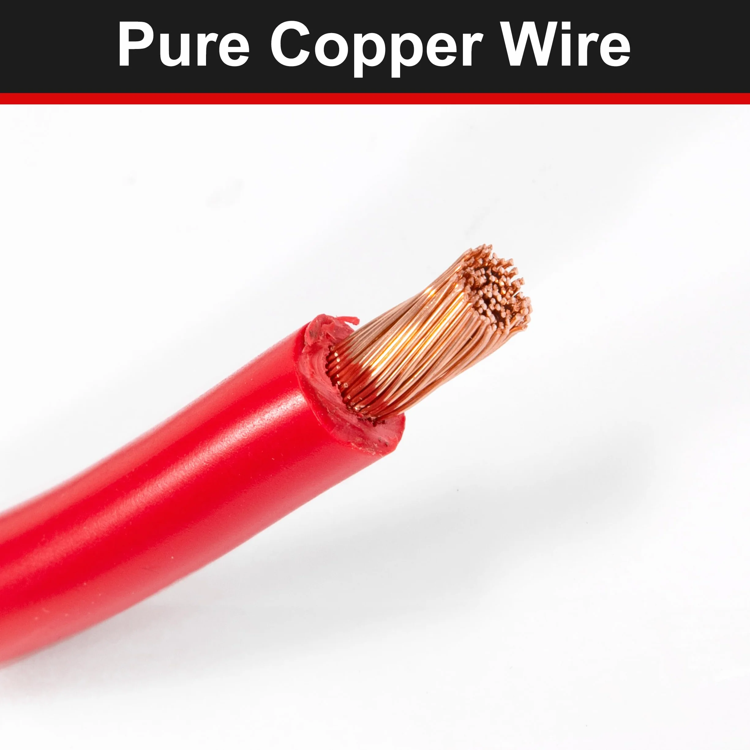 kable akumulatorowe 14mm² 30cm kabel do akumulatora 12V 6AWG miedziany z kleszczami M8 do samochodu, motocykla, jednostki morskiej, solarnej, kolor: czarny i czerwony, 2 sztuki