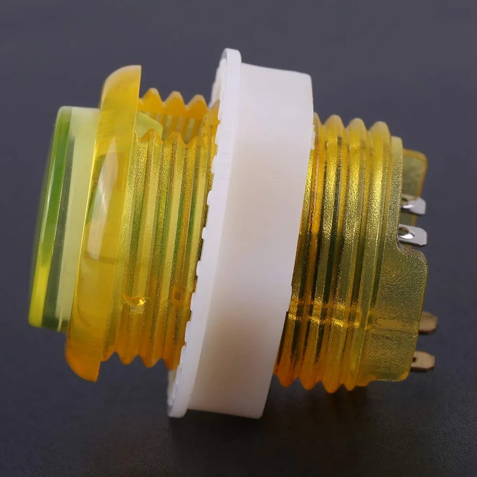 5 Sztuk 5V 24mm Przycisk Jumbo z Mikroprzełącznikiem LED Podświetlany Samoresetujący Przełącznik Wciskany