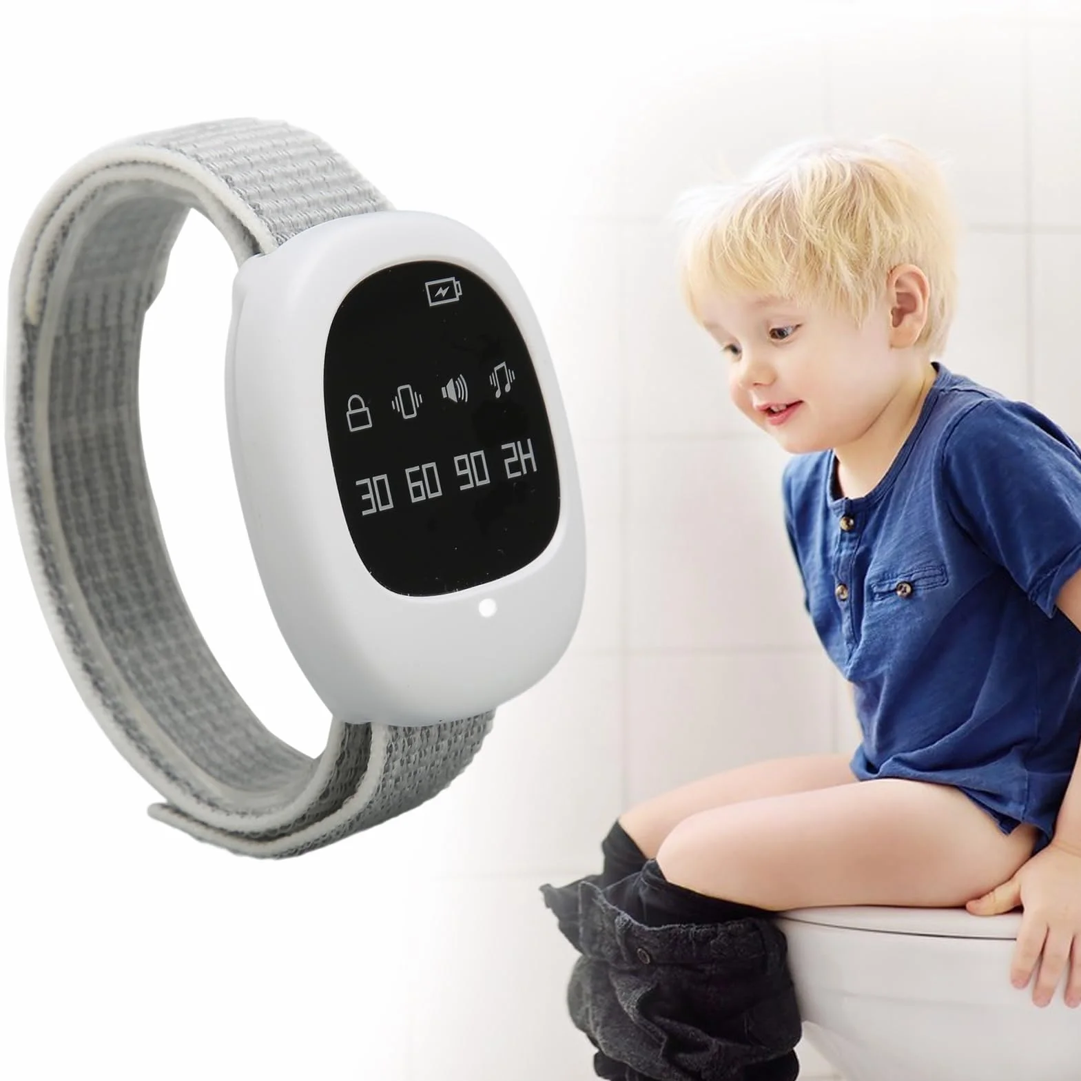 Bezprzewodowy alarm moczenia nocnego z wibracjami muzycznymi