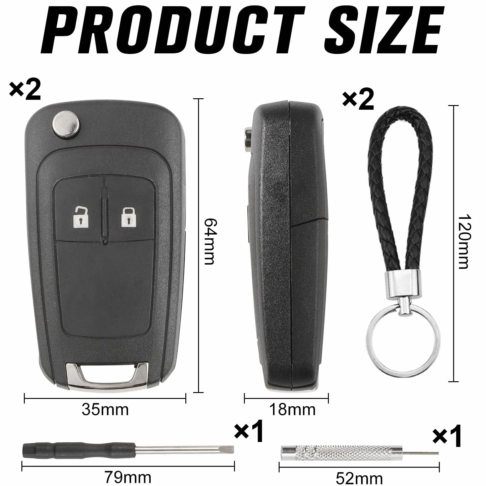 2 sztuki 2-przyciskowe obudowy kluczy kompatybilne z Opel Insignia Astra Meriva Mokka Zafira Adam Chevrolet Cruze Aveo Orlando Spark Trax Matiz Captiva zdalne sterowanie kluczyka do samochodu