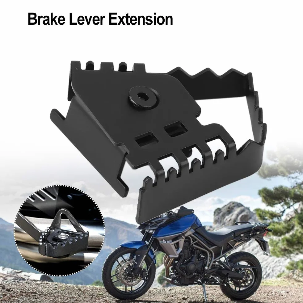 Tylny pedał hamulca nożnego motocykla Powiększ przedłużenie przedłużacza ze stali nierdzewnej dla F800GS F700GS F650GS (czarny, galwanizacja) (czarny)