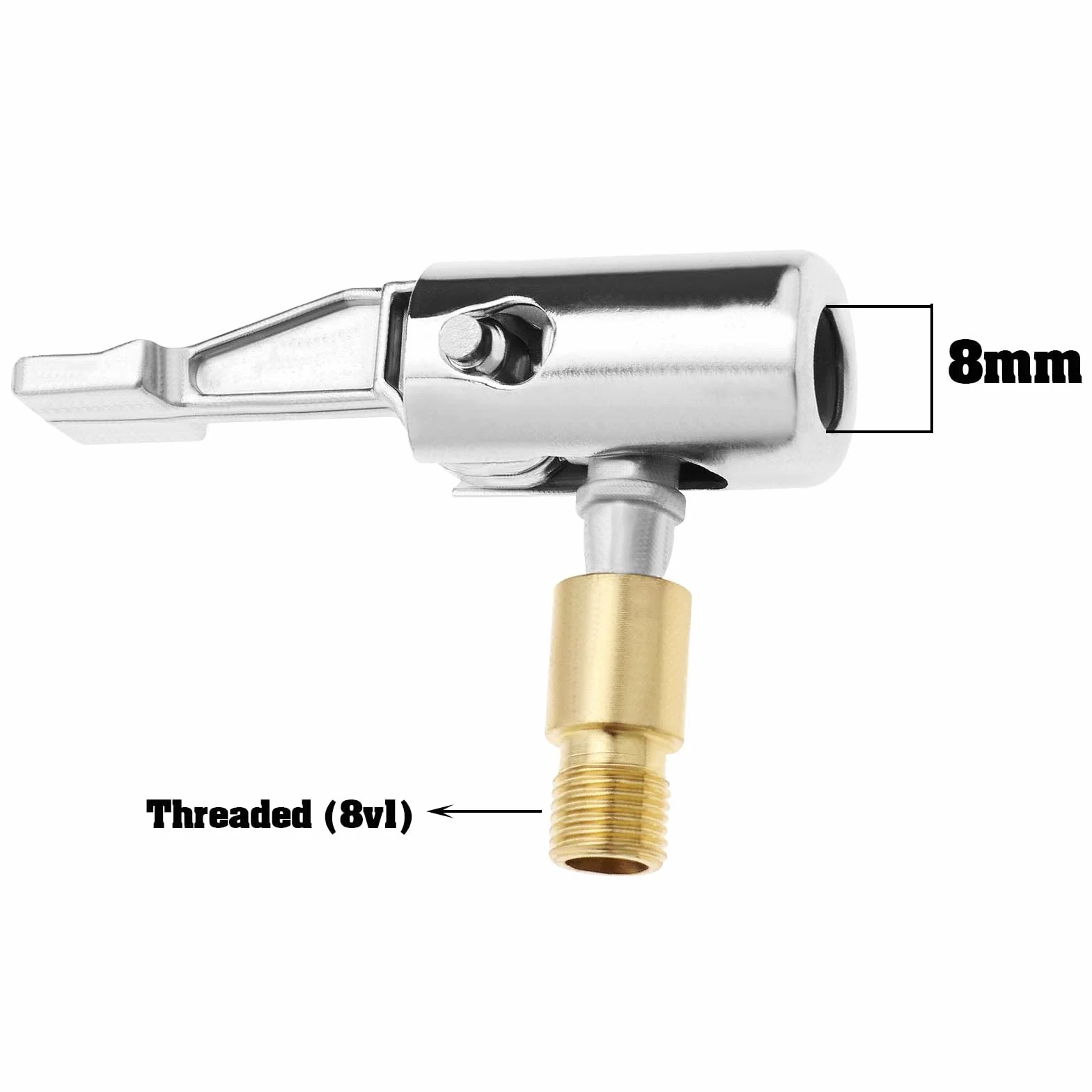 8v1 Wąż do pompy powietrza z adapterem gwintowanej końcówki do opon Zamiennik końcówek pneumatycznych do pompy powietrza samochodowej Adapter gwintowanej dyszy do pompy samochodowej Akcesoria do