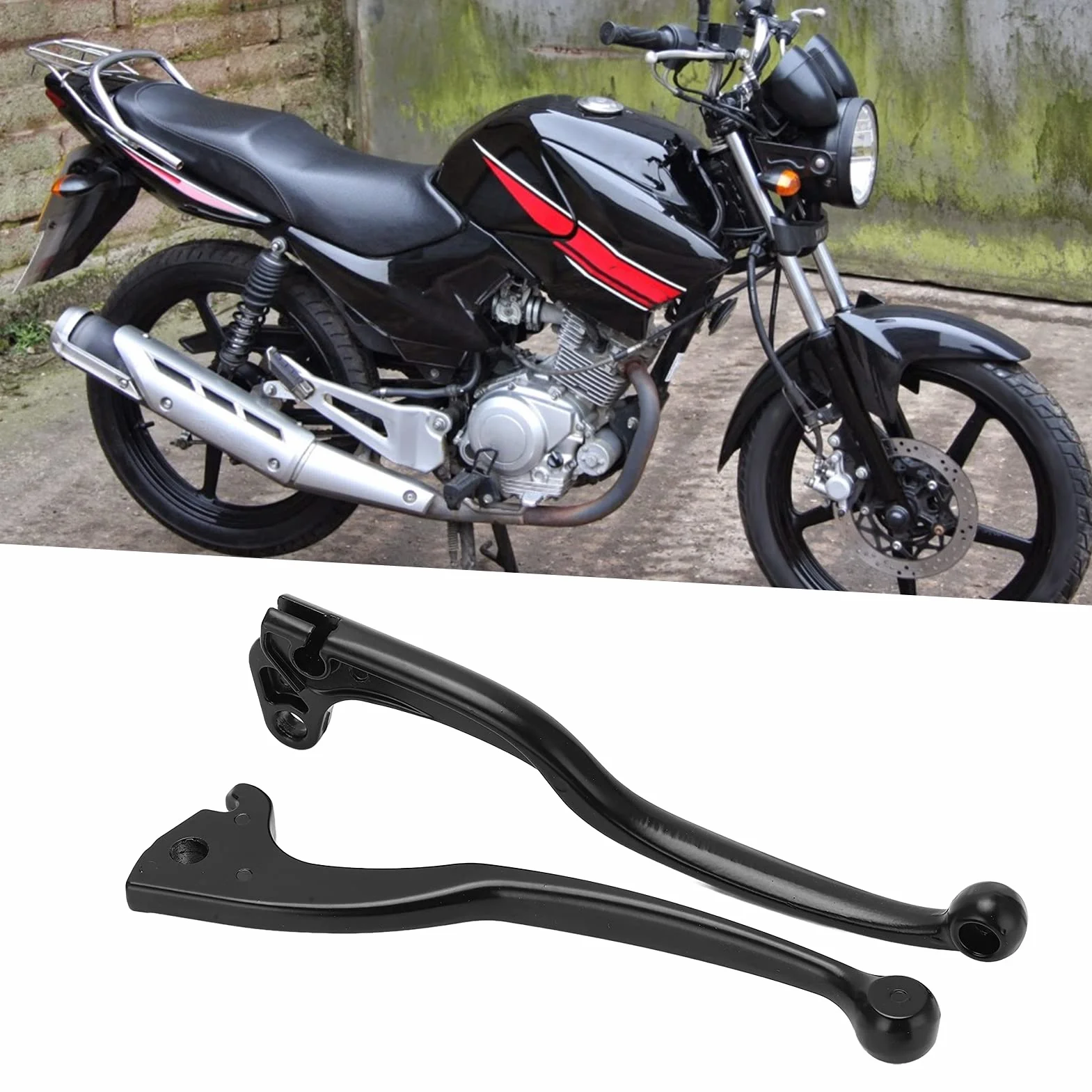 Aramox Dźwignia Sprzęgła i Hamulca Motocykla, Para, Stop Aluminium, Zamiennik dla YBR 125 2002-2013