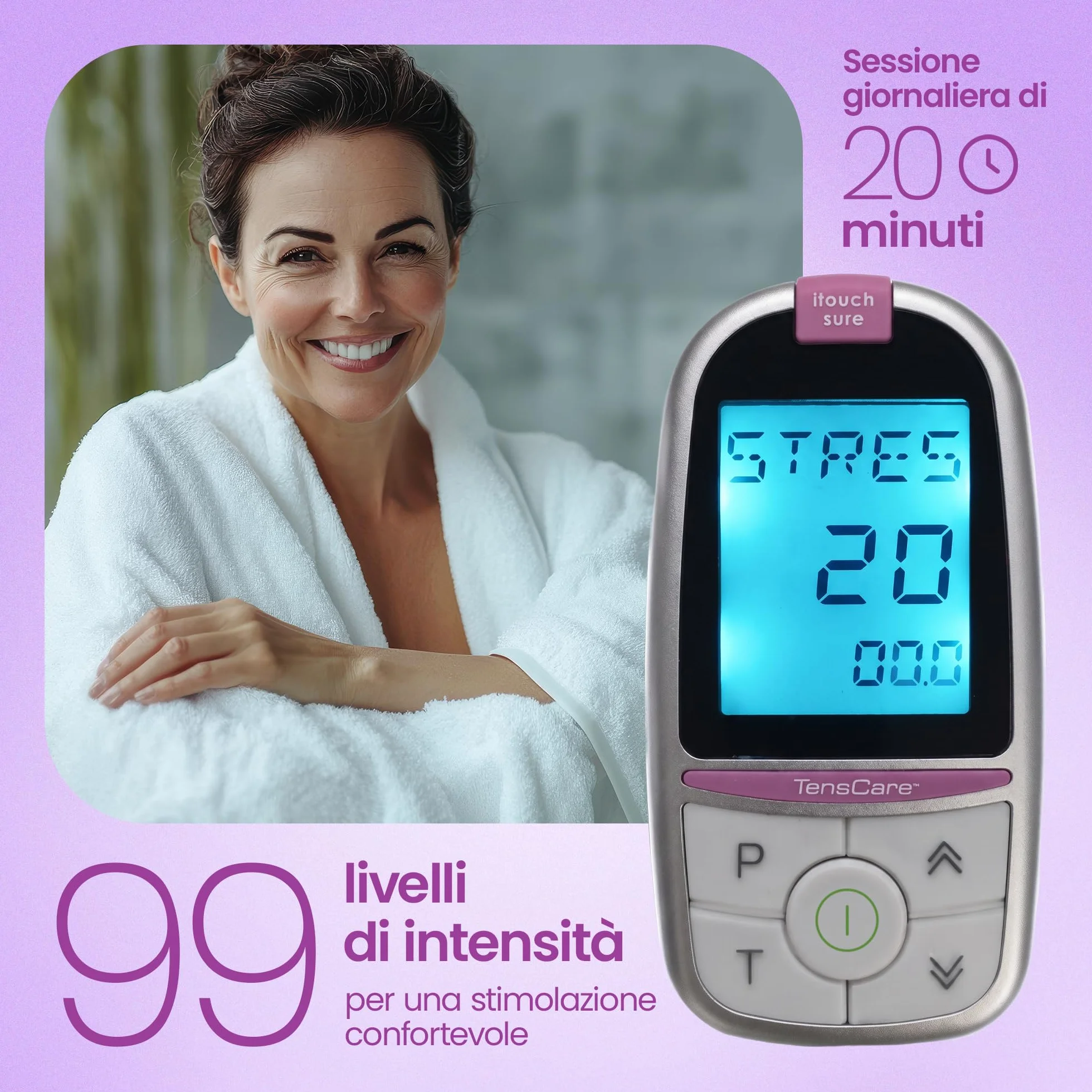 Tenscare Itouch Sure Go water based lubricant device against leaks incontinence