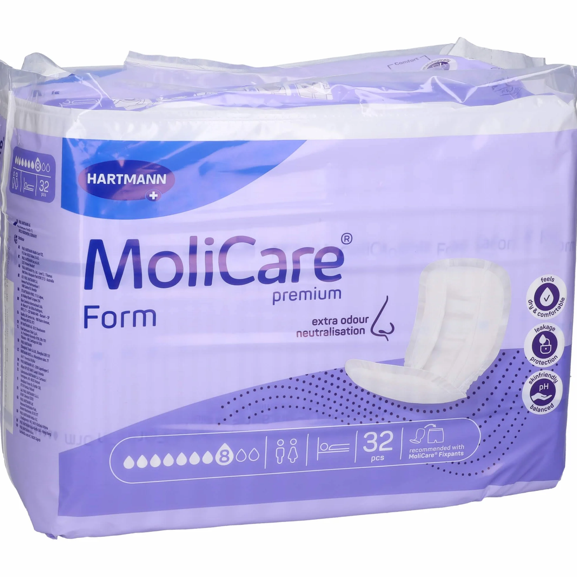 Molicare Kształt premium 8 kropli dla ciężkich nietrzymania moczu 32 sztuki