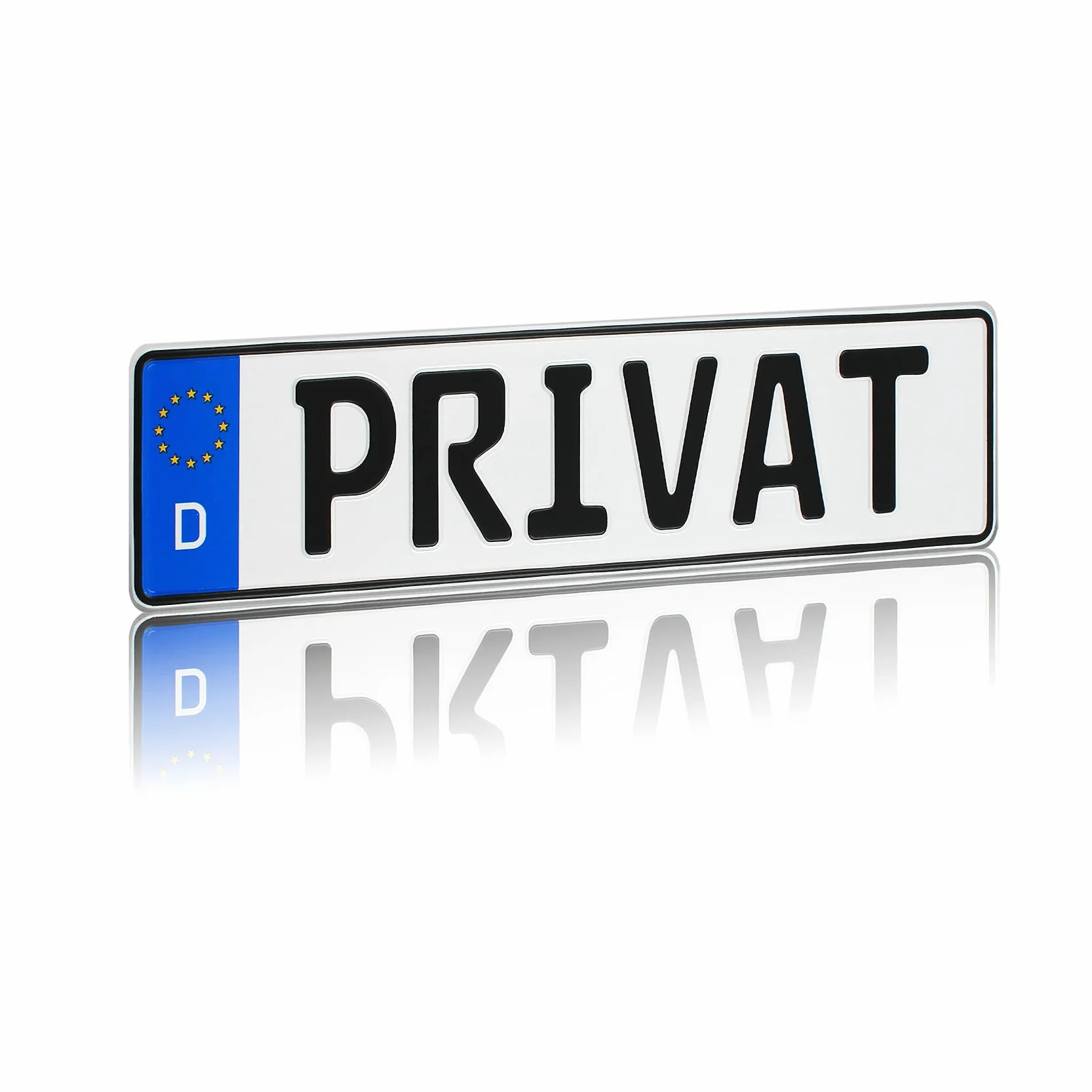 Prywatna tabliczka rejestracyjna z aluminium, wymiary 420 x 110 mm, przyczepa samochodowa, parking, parking, tabliczki parkingowe, słupki, ściana (08 prywatna)