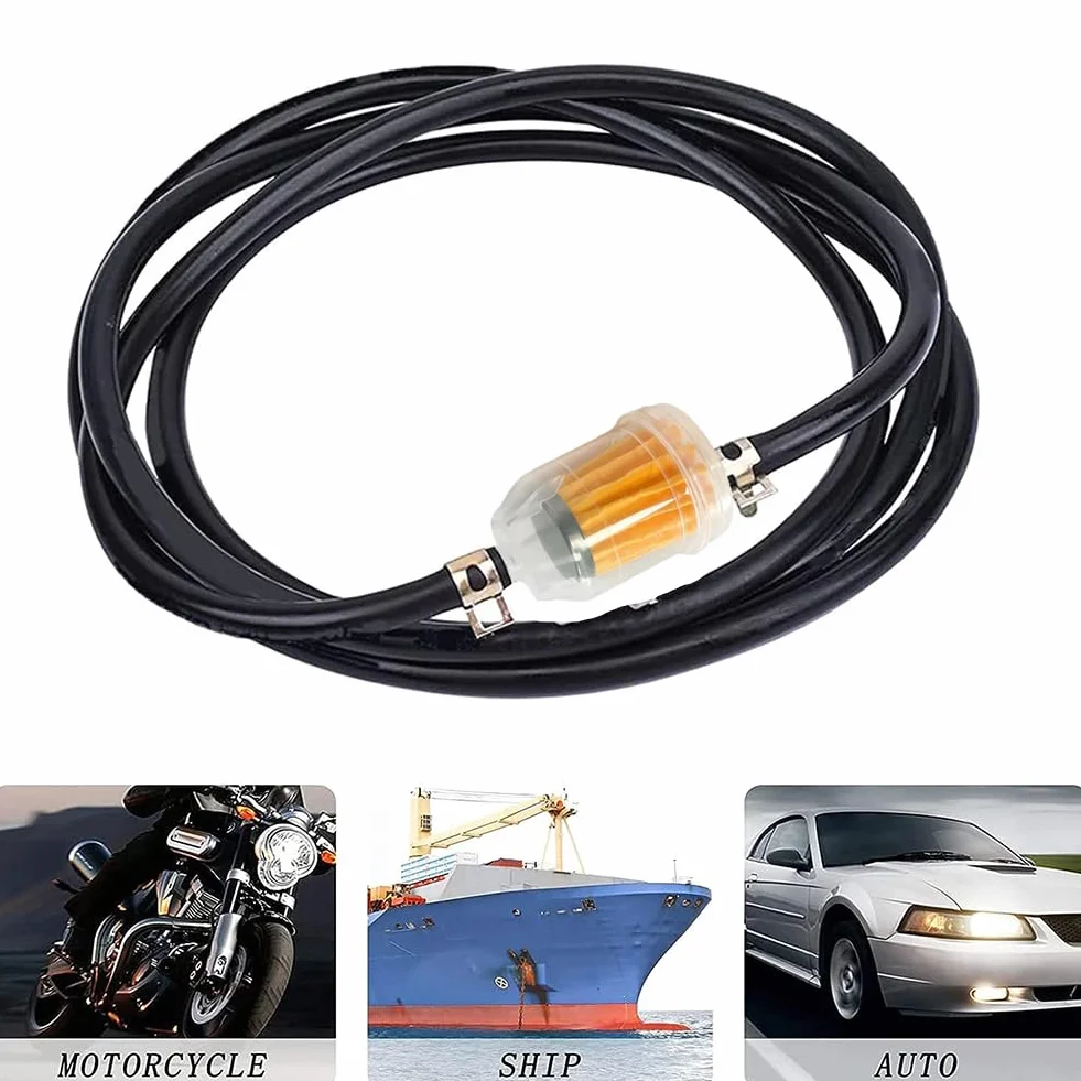 Filtr paliwa, filtr paliwa, wąż paliwa, zestaw filtrów benzynowych, odpowiedni do samochodu, motocykla, kosiarki, skutera, diesla, motoroweru, 15 sztuk