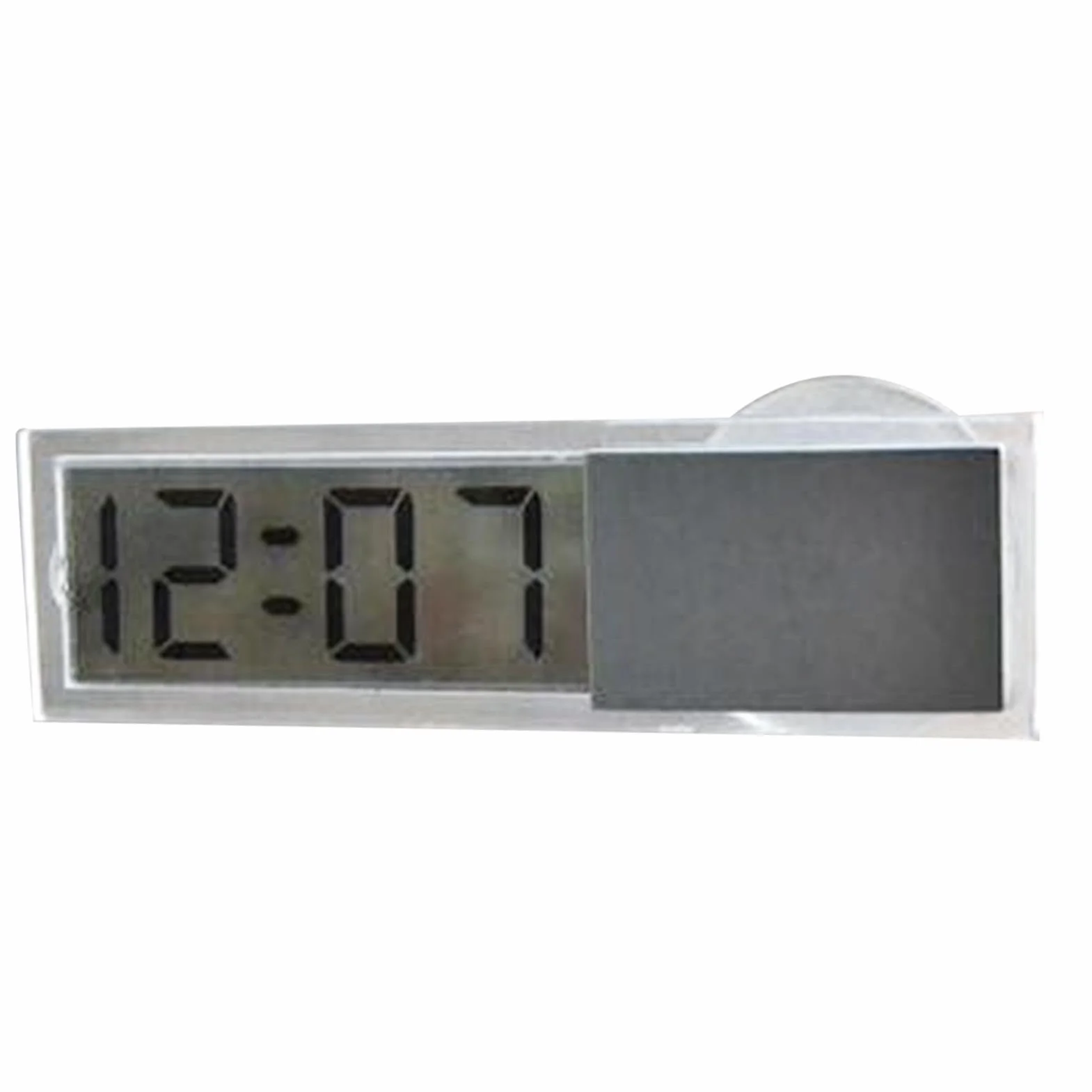 Zegar i temperatura samochodu, ma?y zegar elektroniczny z kubkiem ss?cym, wy?wietlacz temperatury pojazdu zegar desk? rozdzielcz? do ci??arówki, motocykla, 7,5 x 3,5 x 2 cm (2,95 x 1,38 x 0,79