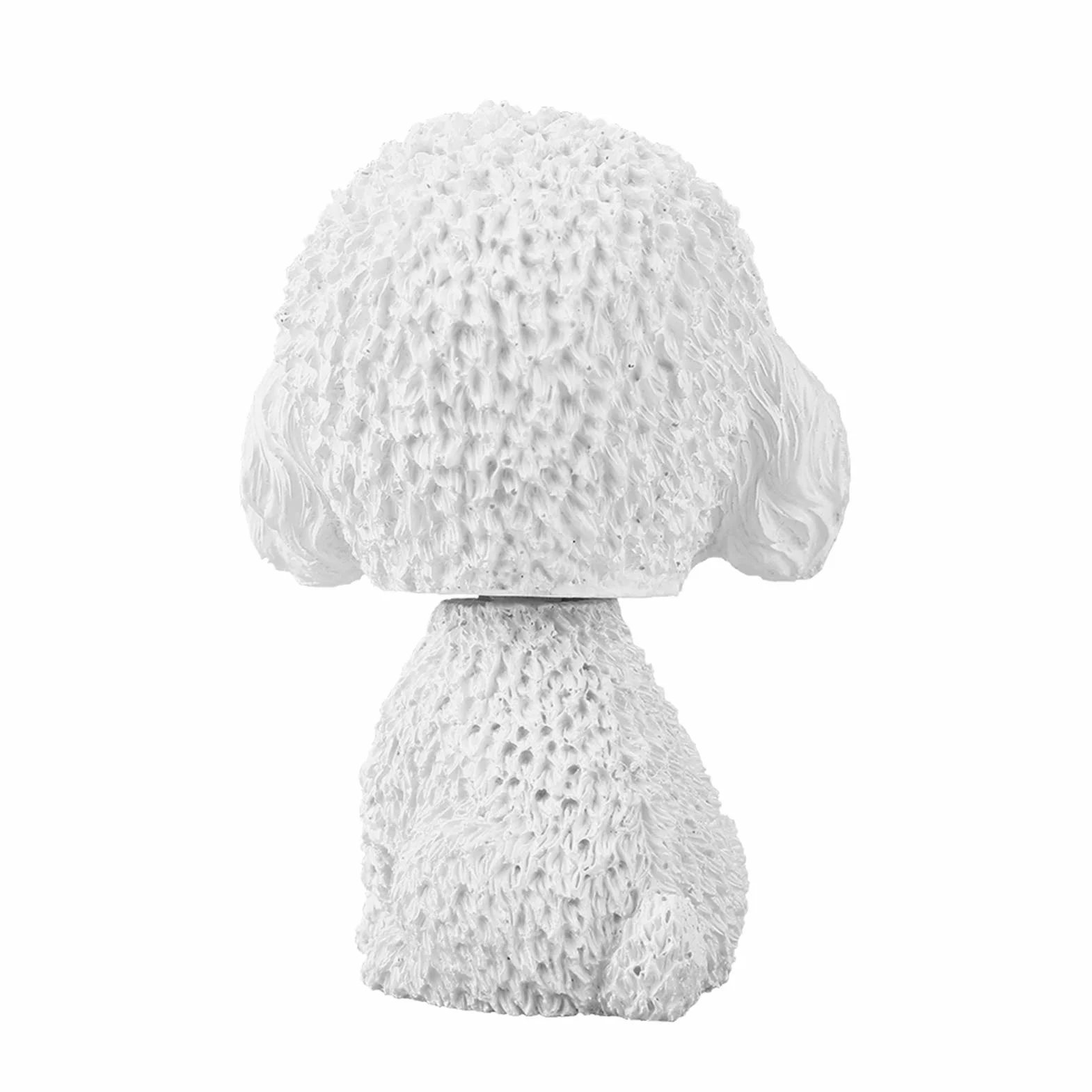 Kiwający Pies do Samochodu Tańcząca Bobble Head Dog Westie Deska Rozdzielcza Żywica Biała Symulacja Potrząsająca głową Pies Decor Bobble Head Zabawka Wnętrze Samochodu Ozdoba (Miś (biały))