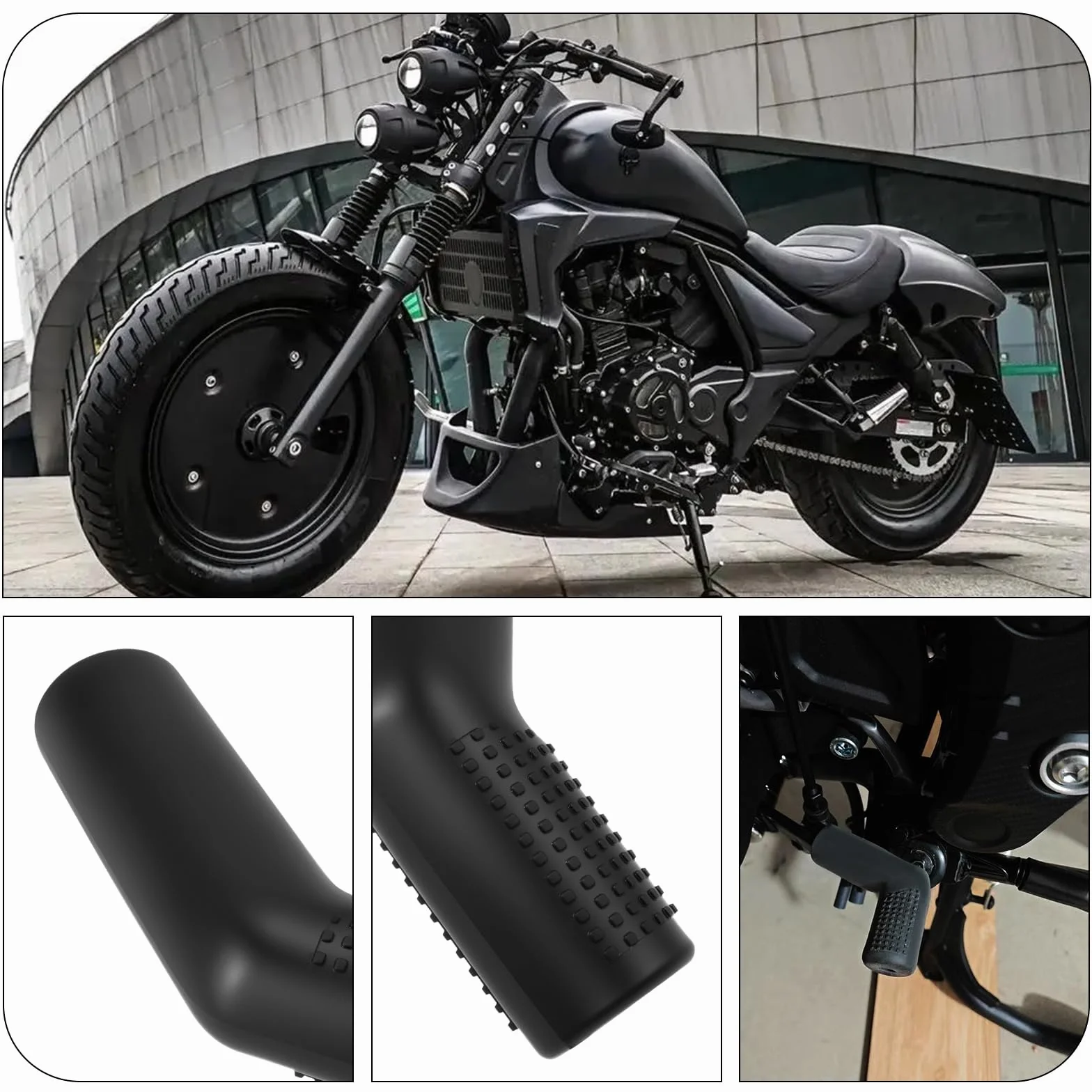 OTOTEC Gumowa dźwignia zmiany biegów motocykla, osłona zmiany biegów, osłona dźwigni zmiany biegów, osłona do większości rowerów sportowych, rowerów ulicznych, motocykli terenowych, ATV, czarne