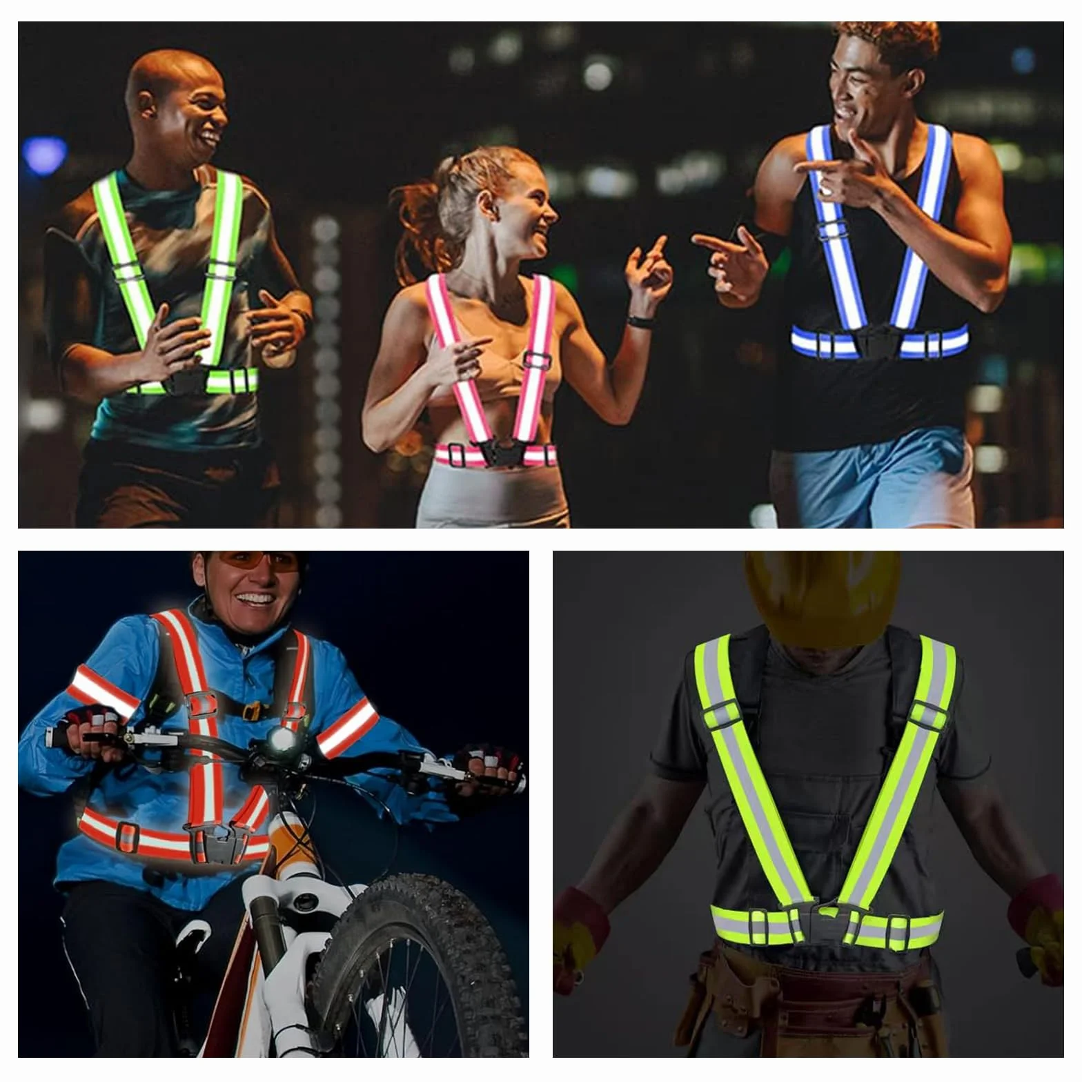 Kamizelka ostrzegawcza dla dzieci i dorosłych, kamizelka ostrzegawcza do biegania, High-Vis, odblaskowa kamizelka ostrzegawcza, do biegania, jazdy na rowerze, wędrówek, jazdy na motocyklu w
