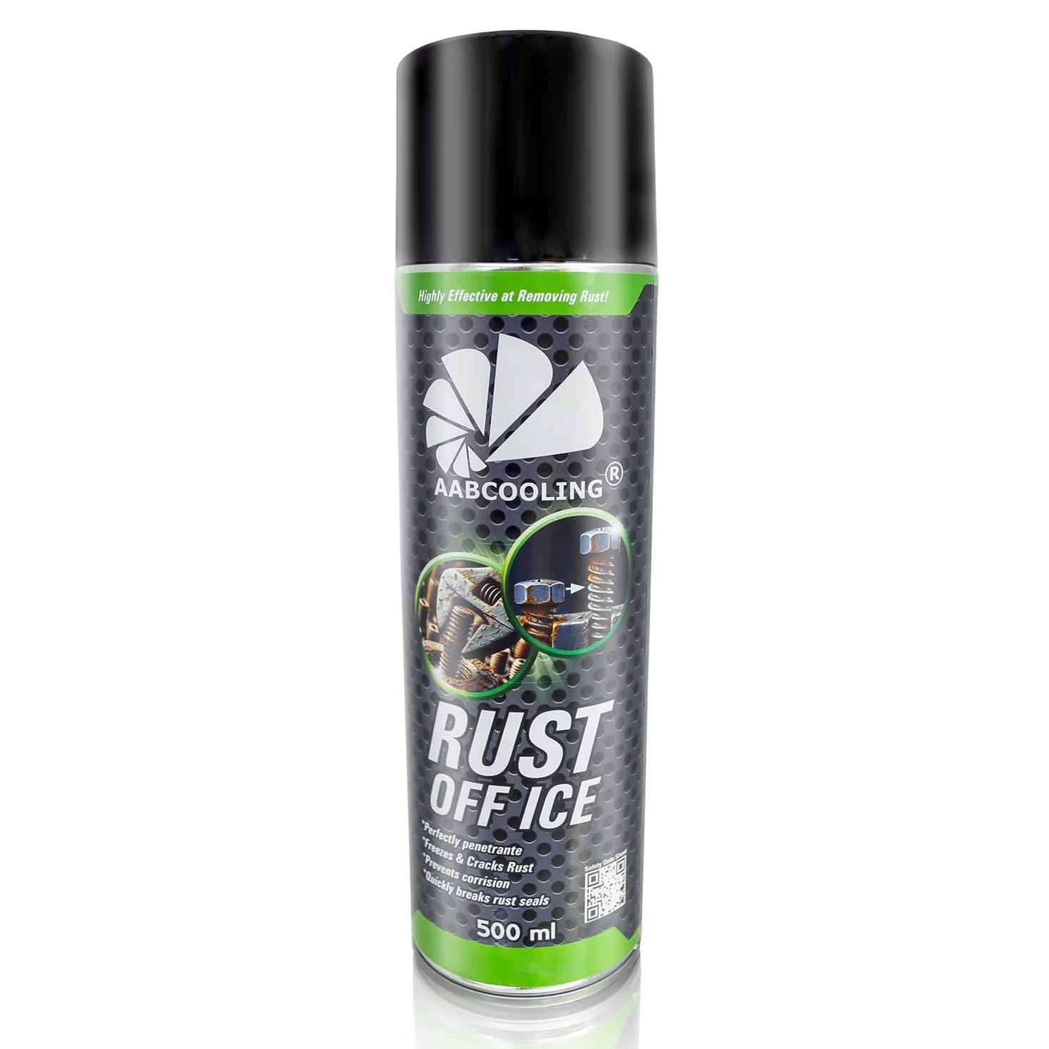 AABCOOLING Rust Off Ice 1x 500ml - Szybki odrdzewiacz z efektem zamrażania -40°C, Usuwa rdzę, Luzuje zapieczone śruby i nakrętki, Inhibitor rdzy, Neutralizator rdzy, Środek antykorozyjny w spray-u