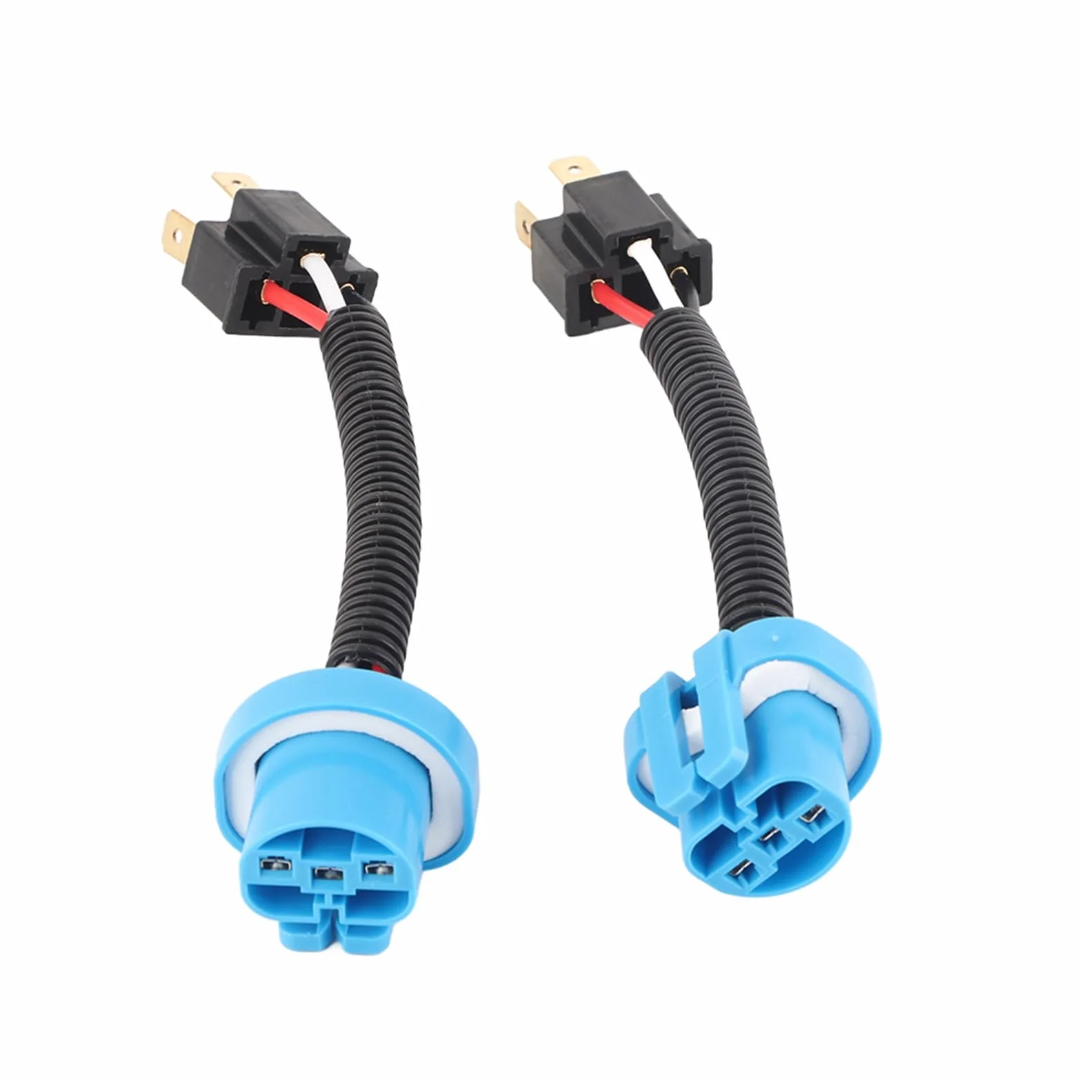 2 szt. 9007 męski na żeński H4 wtyczka reflektora kabel do konwersji złącza przewodów adapter wiązka przewodów reflektorów
