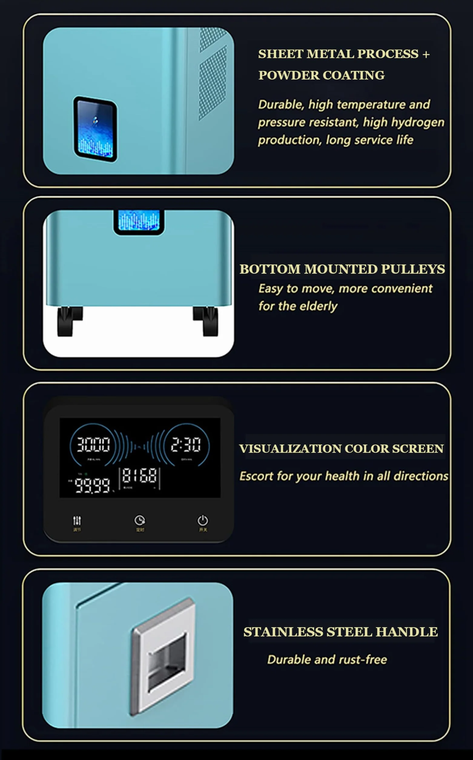 Inteligentny inhalator wodoru Three suction 3000ml, wysoka czystość 99,99%, regulowane natężenie przepływu
