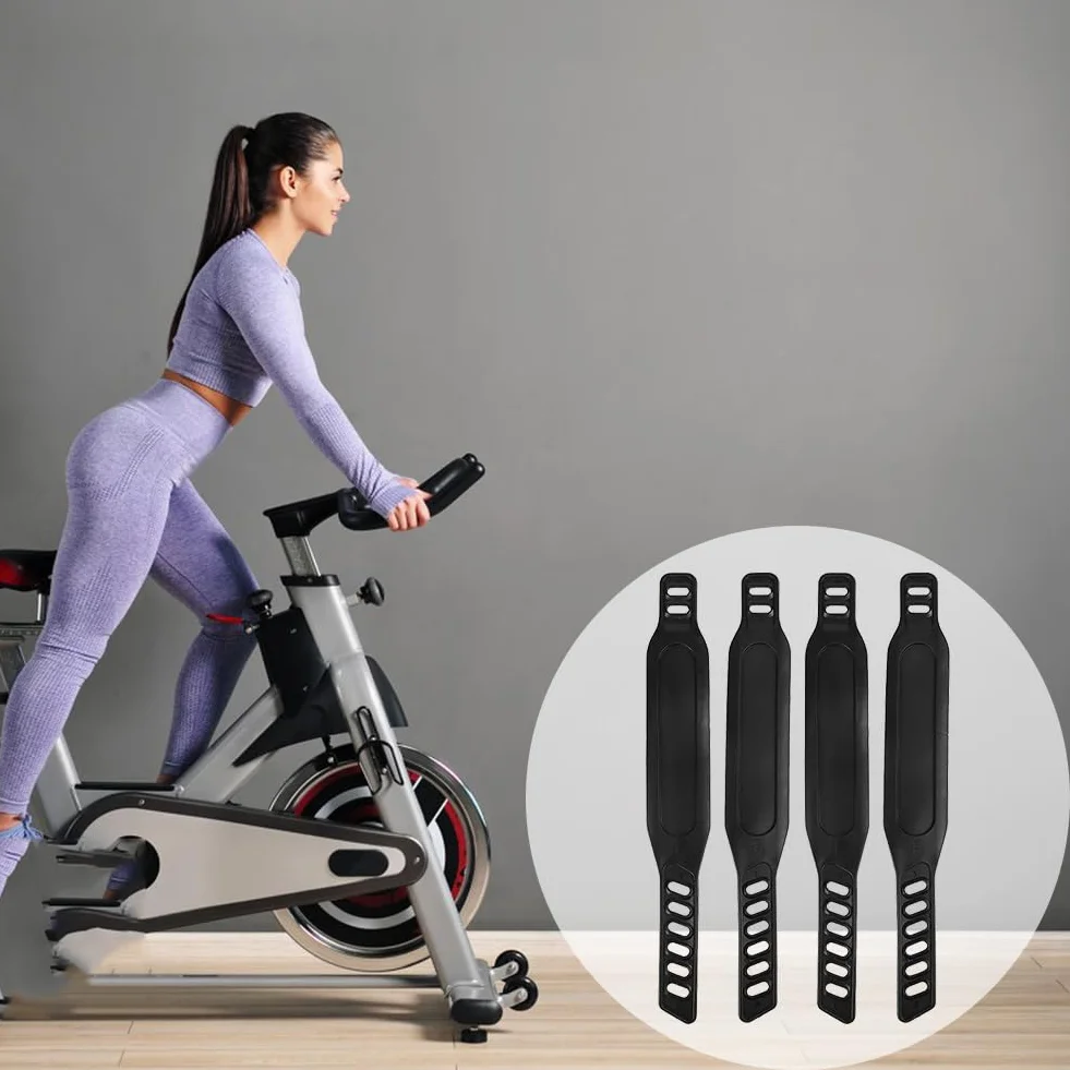 SEMINISMAR Paski do Pedałów Rowerowych, 2 Pary (4 sztuki), Nylon, Uniwersalne, Rower Stacjonarny