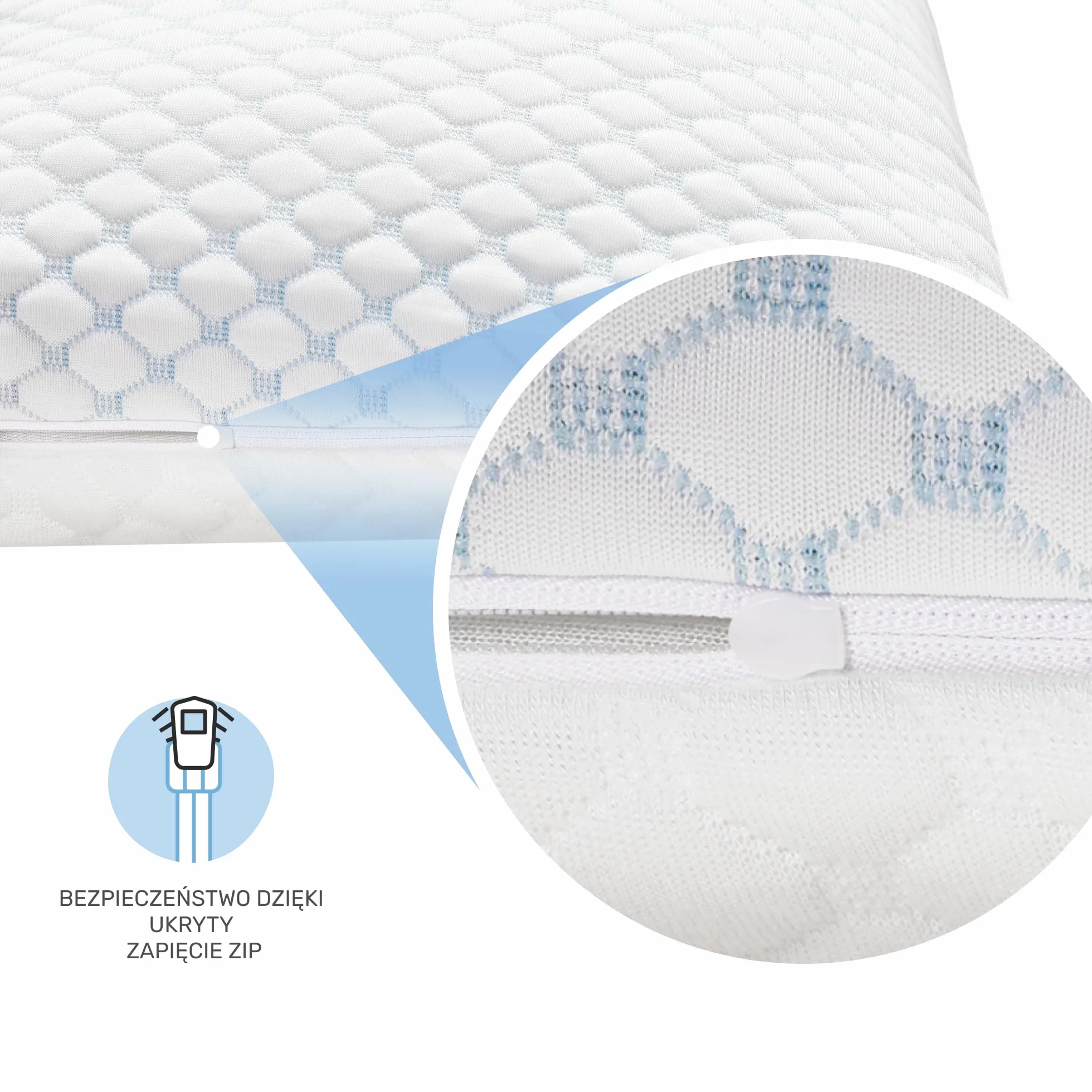 Dailydream FlexiCloud poduszka pod kark z pianki z pamięcią kształtu 80 x 40 cm biała