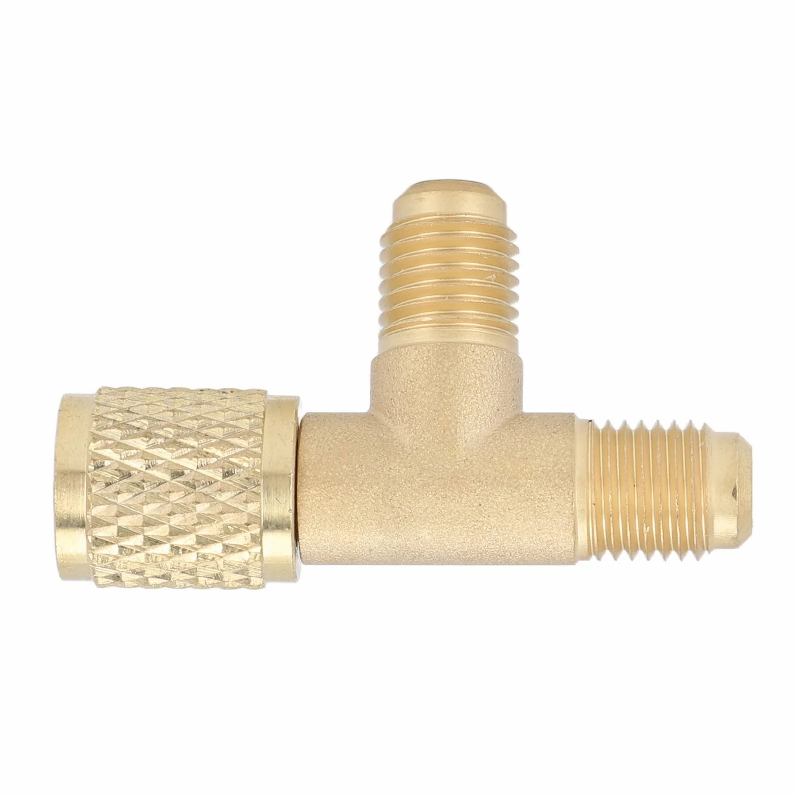 Ejoyous Adapter rdzenia zaworu T rdzeń zaworu mosiądz 1/4" SAE stabilna konstrukcja stabilna wydajność szybki dostęp do złącza koszulka do R22 R12 R134