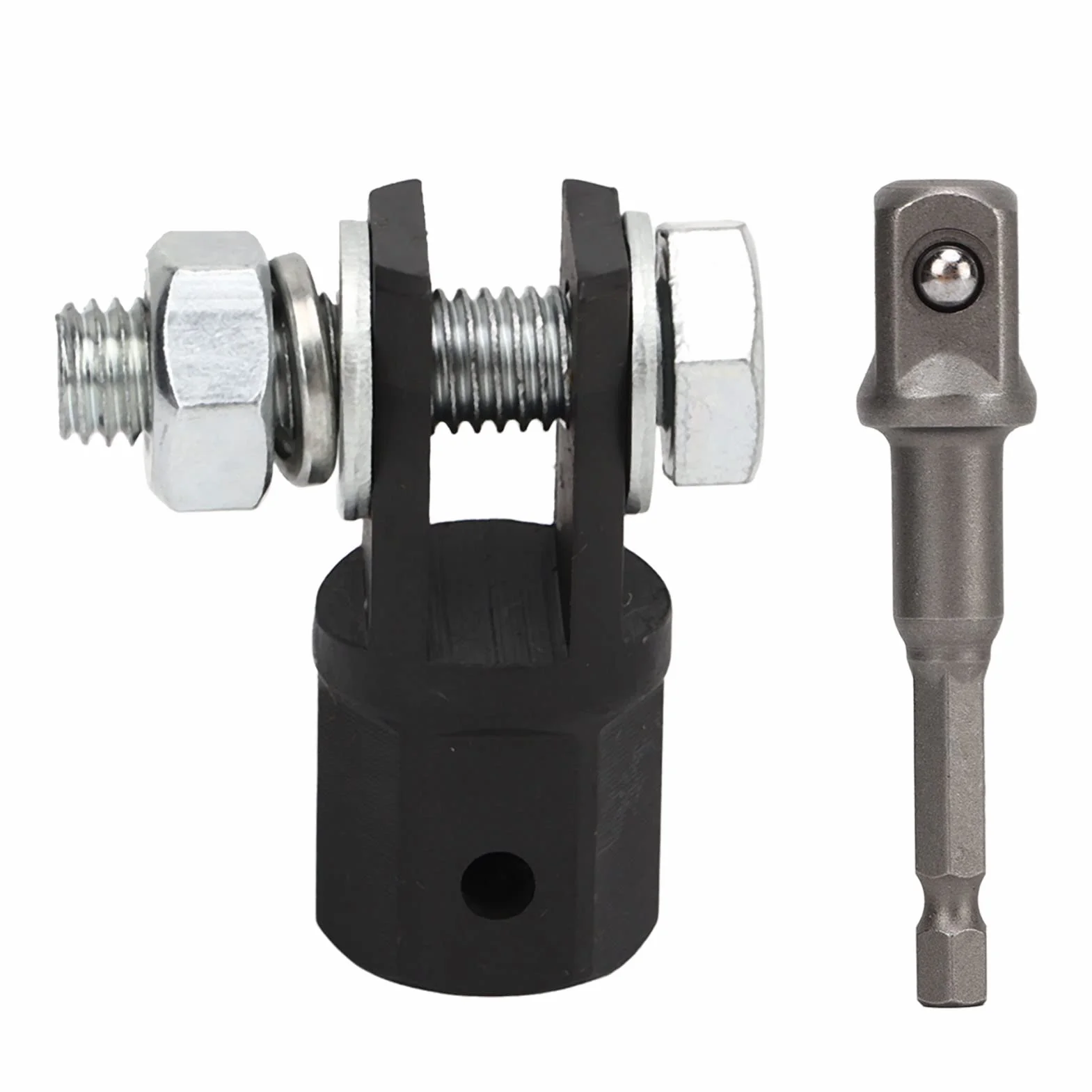 EVGATSAUTO Samochodowy adapter podnośnika nożycowego, adapter wiertarski 1/2 cala do gniazd nożycowych z podwójnym otworem