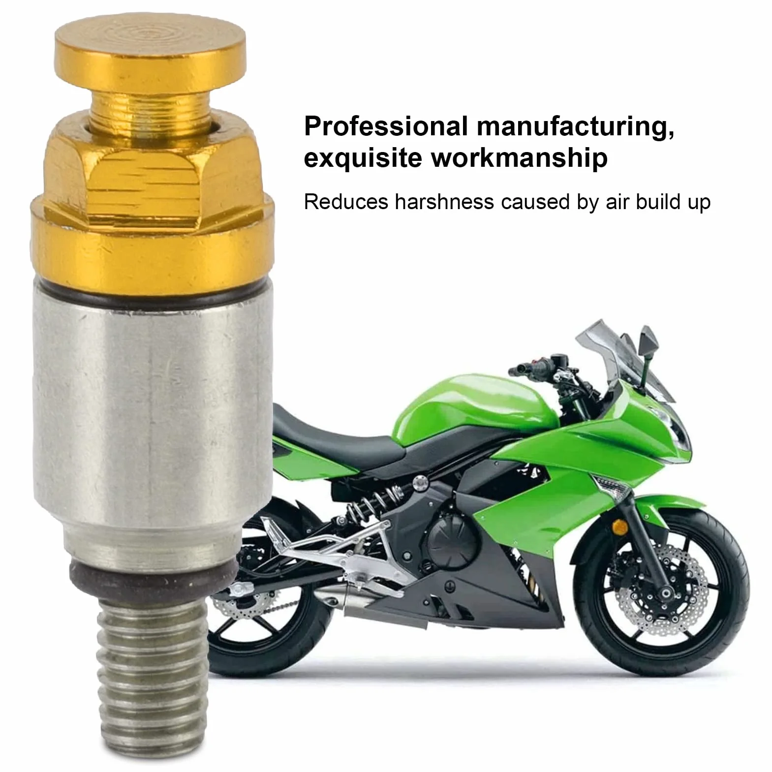 Zawór Nadmiarowy Odpowietrznika Widelca, 2 Szt. M5x0.8 ze Stopu Aluminium Widelec Odpowietrznik Powietrza Wymiana Zaworu Nadmiarowego dla CRF150R CR125R CR250R CRF250R(Żółty)