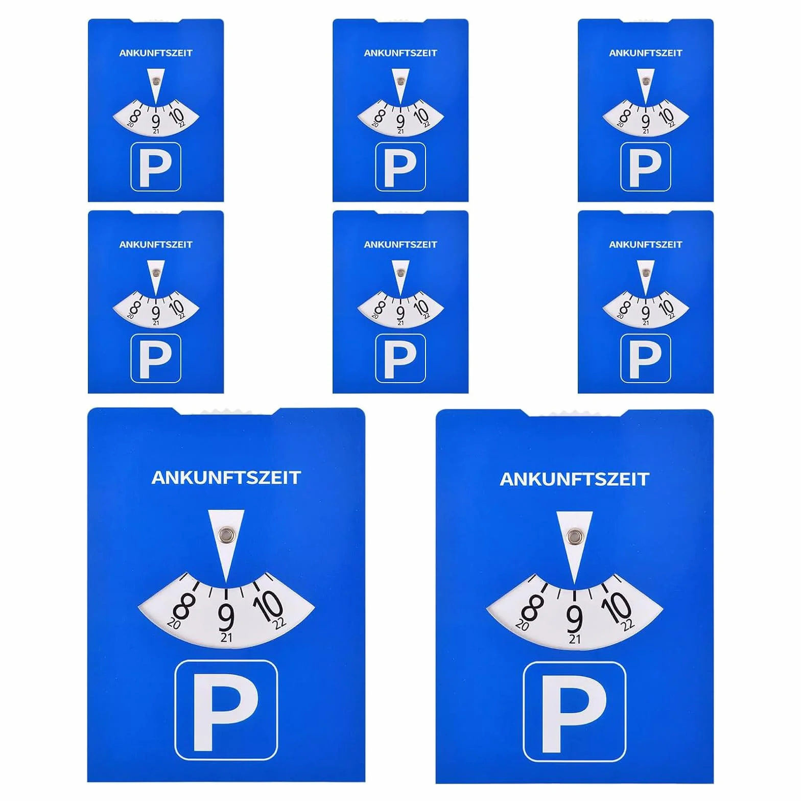 10 sztuk Tarcza parkingowa z papieru 11x15cm Niebieska Tarcza parkingowa Samochodu Zegar parkingowy Dysk parkingowy Z papieru Dla pojazdów Samochodu Parkowanie Tarcza parkowania Zegar parkingowy