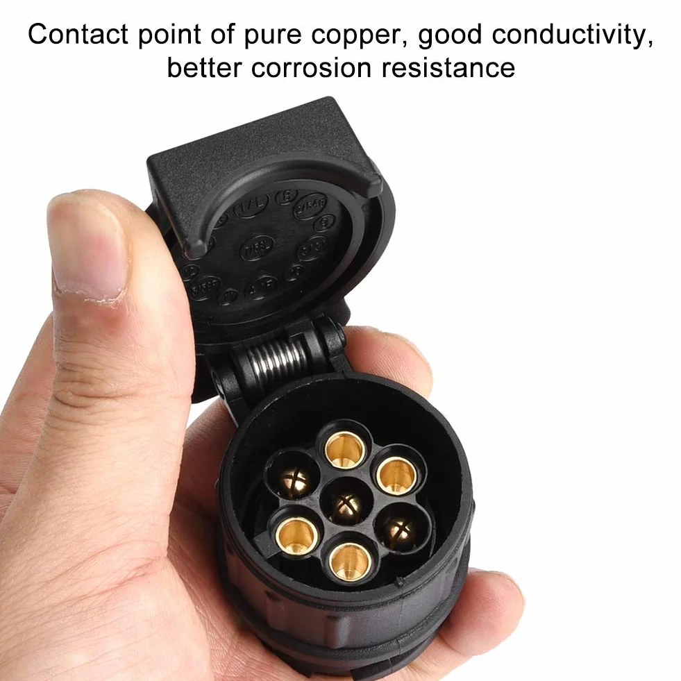 12 V 13-pinowy na 7-pinowy adapter gniazda przyczepy konwerter wtyczki do przyczepy kempingowej