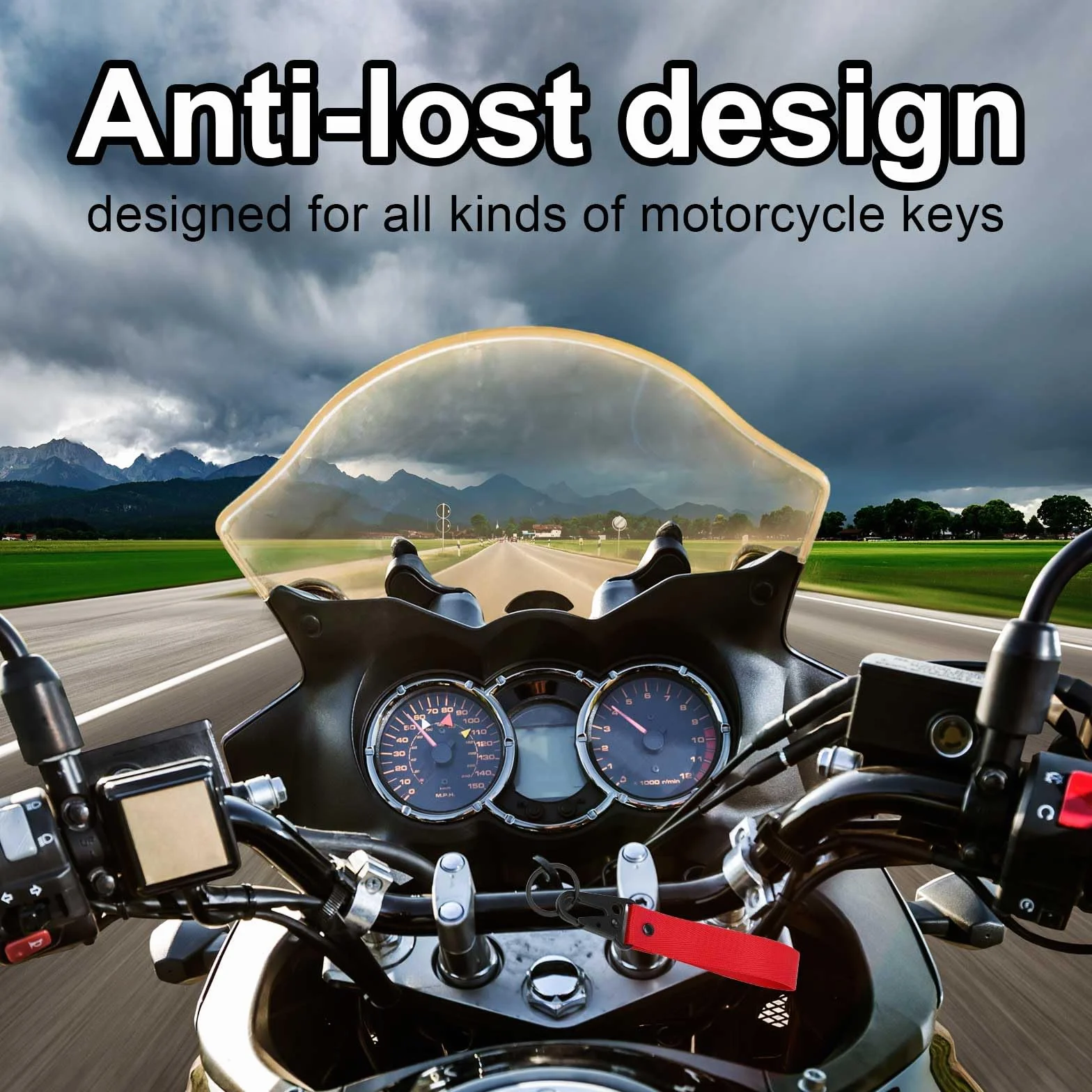 2 szt. Breloczki do Kluczy Motocyklowych, Czarno-Czerwone Brelok z Materialu Smycz Motocyklowa do Kluczy Antyzagubiony Brelok do Kluczy dla Mezczyzn Kobiet Samochodów Motocykli Rowerów