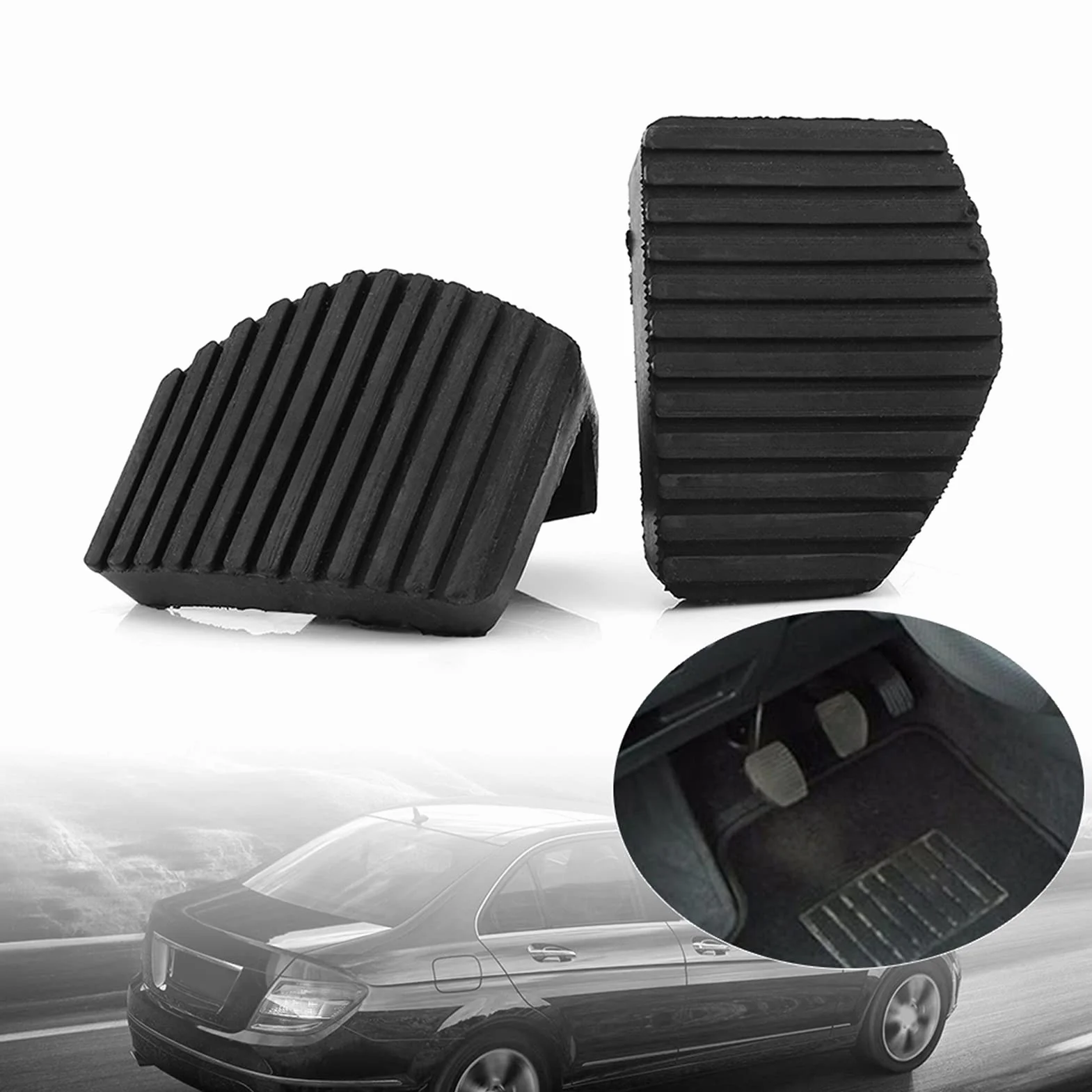 Gumowy Pedał Hamulca丨 Sprzęgło Osłona Pedału Hamulca Inne丨 1 Para Sprzęgło Pedał Hamulca Gumowa Osłona do Peugeot/Citroen 1007 207 208 301 C3 C4 C5 C6 C8