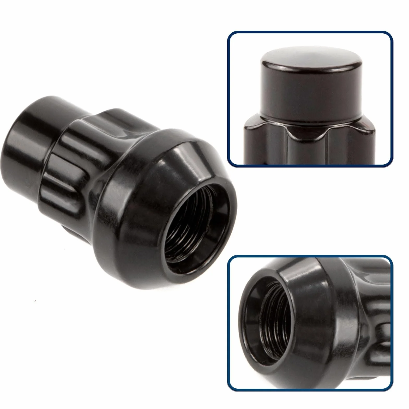 GAsupply Nakrętki zabezpieczające koła 4 + 1 M12 x 1,5, ochrona przed kradzieżą, z 1 adapterem, kompatybilne z większością F-ord Focus Fiesta, Nissan Mazda Mitsubishi, gniazdo stożkowe (chromowane)