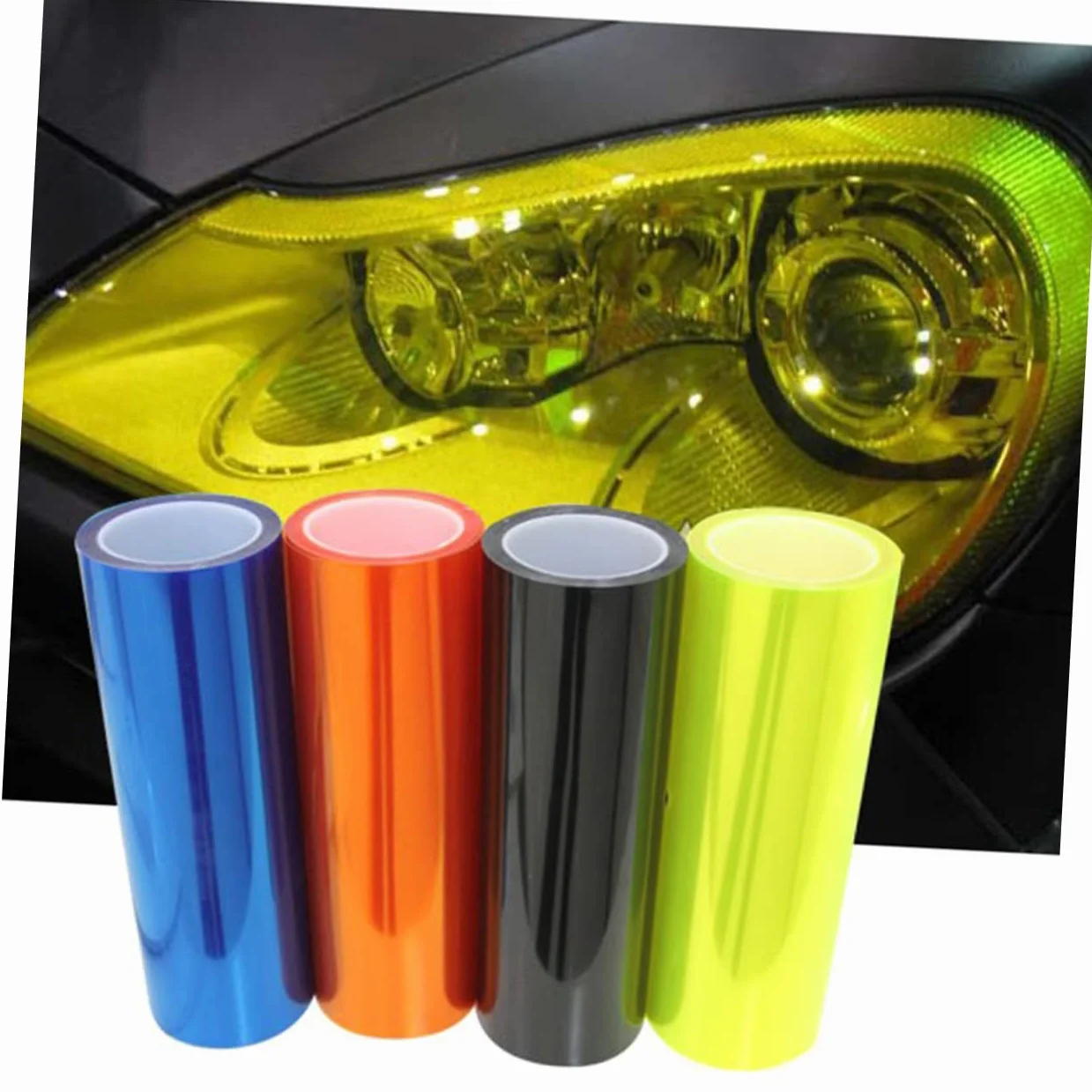 ibasenice Auto Car Sticker Tint Film Lampy Przednie i Tylne Folia Dekoracyjna Przezroczysty Ochrona i Personalizacja Świateł Samochodowych