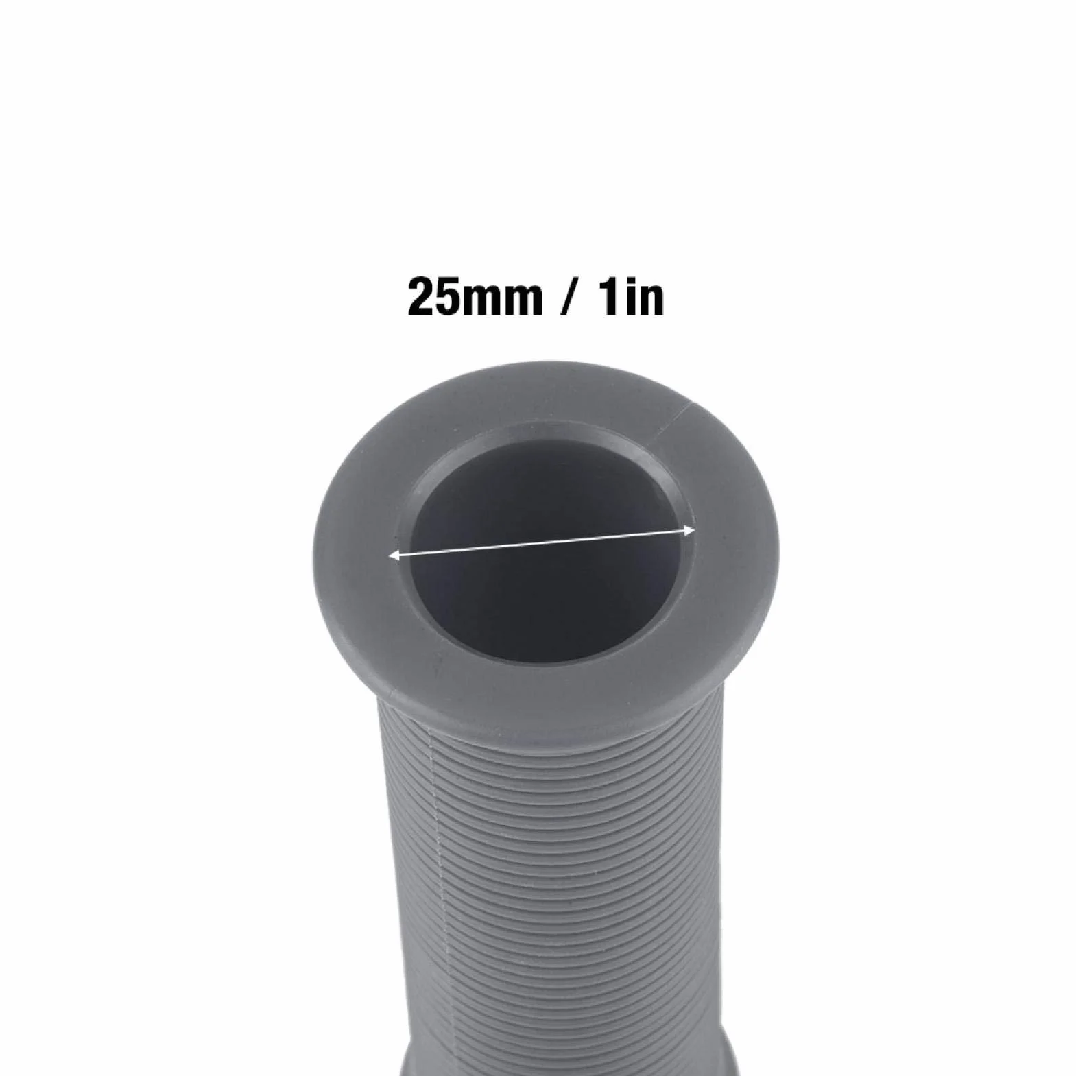 Uchwyty motocyklowe, Akozon 2 szt. 1 cal 25mm Uniwersalny motocyklowy uchwyt do kierownicy z TPU (ciemnoszary)