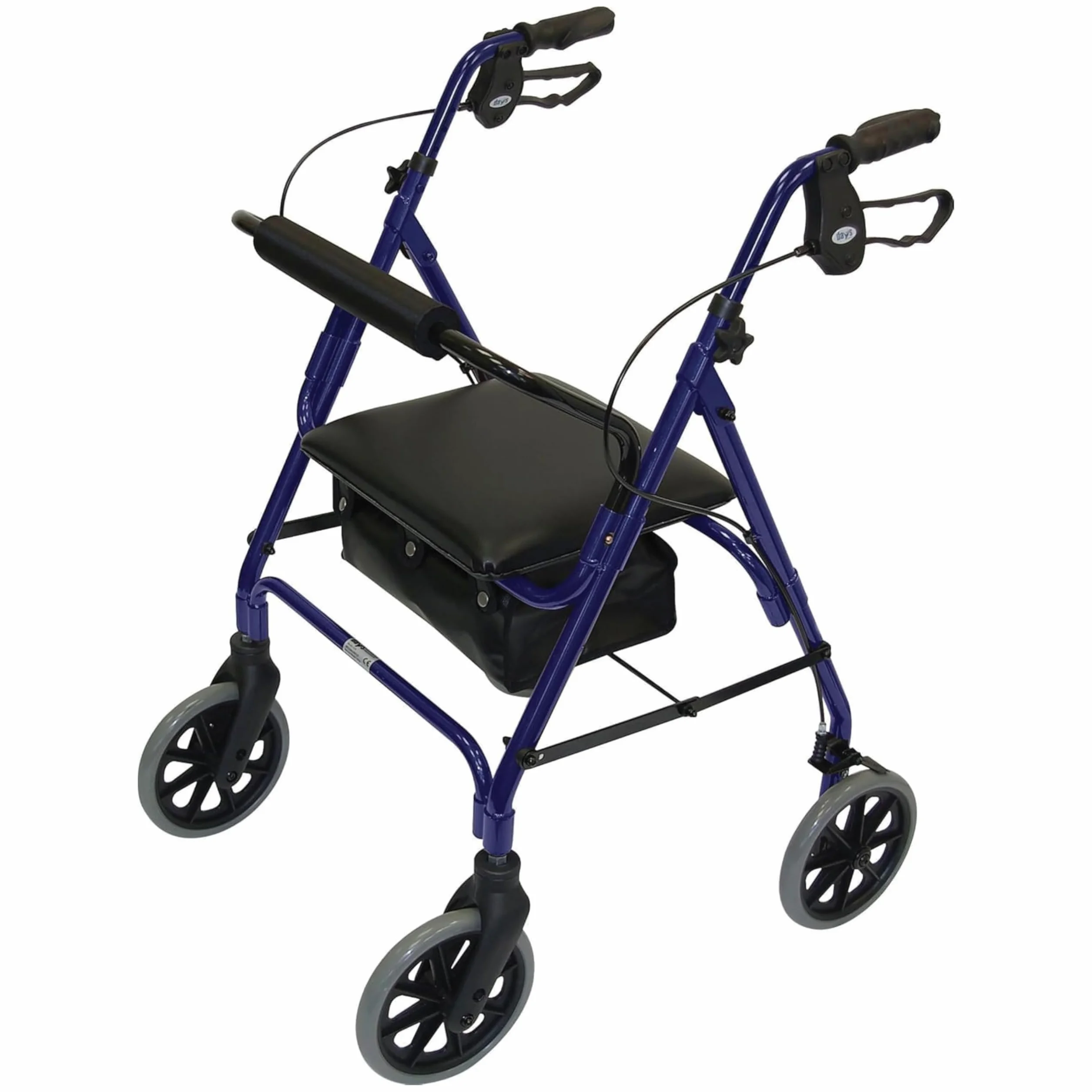 Days Lekki składany chodzik z regulowaną ramą i wyściełanym siedziskiem, zamykane hamulce, ergonomiczne uchwyty, przenośny