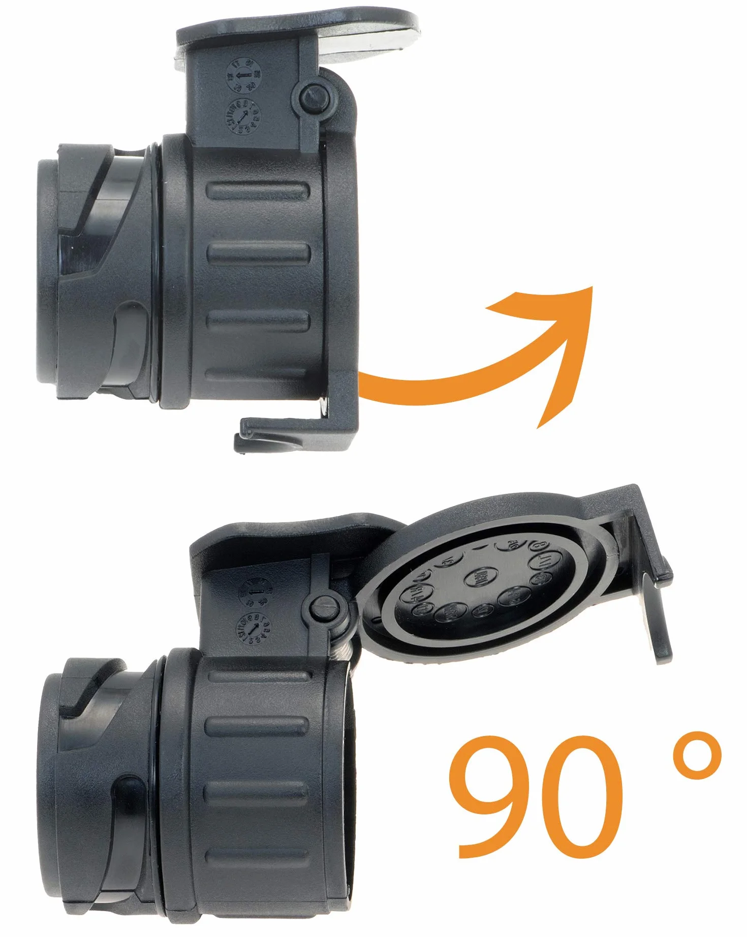 valonic adapter do przyczepy - 13 do 7 pin, czarny - samochód do przyczepy, adapter do samochodu, samochód i ciężarówka, krótki, hak przyczepy, adapter kawałek