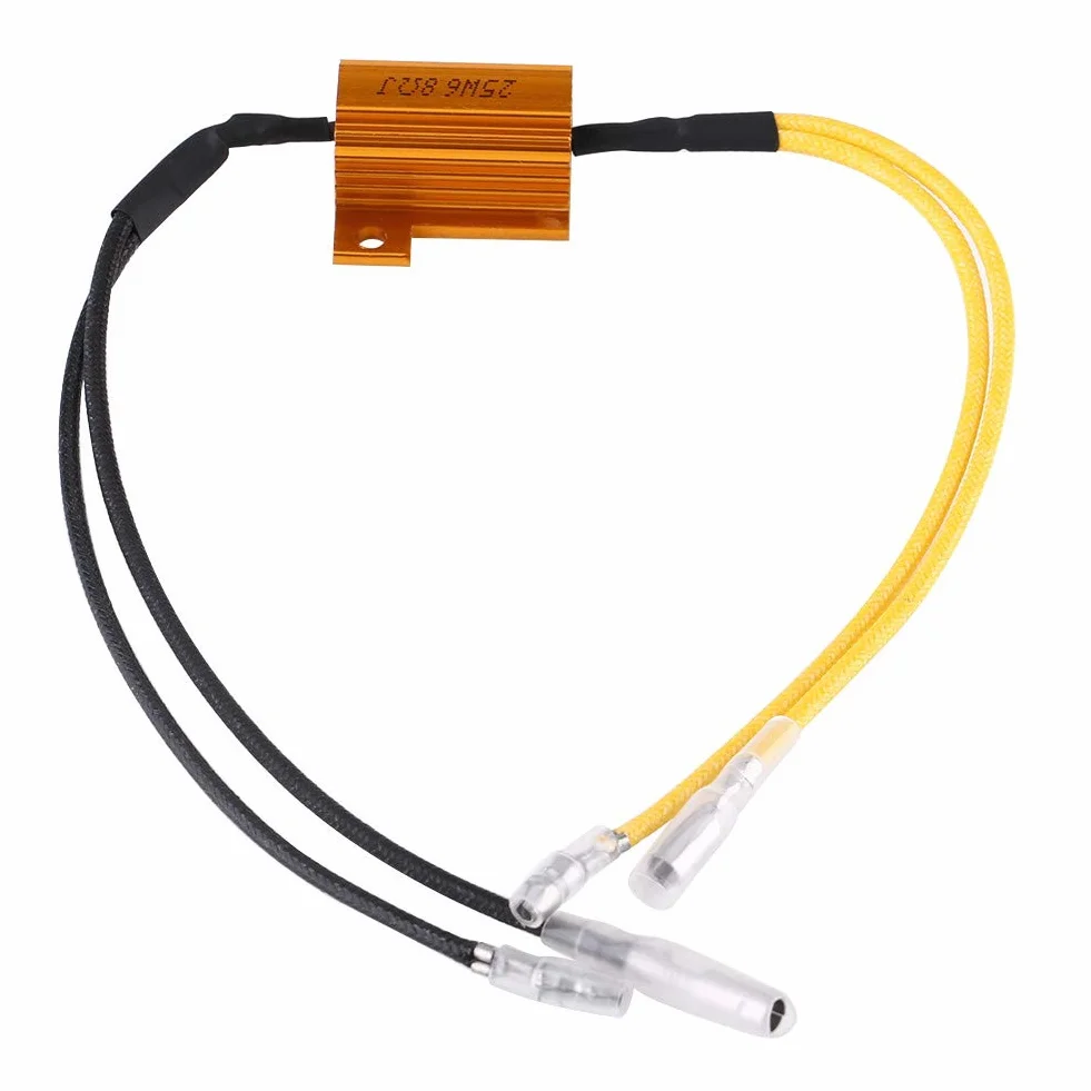 Rezystor LED, 25 W 6,8 ΩJ motocykl LED kierunkowskaz światła opornik obciążenia naprawa błędów kontroler Flash