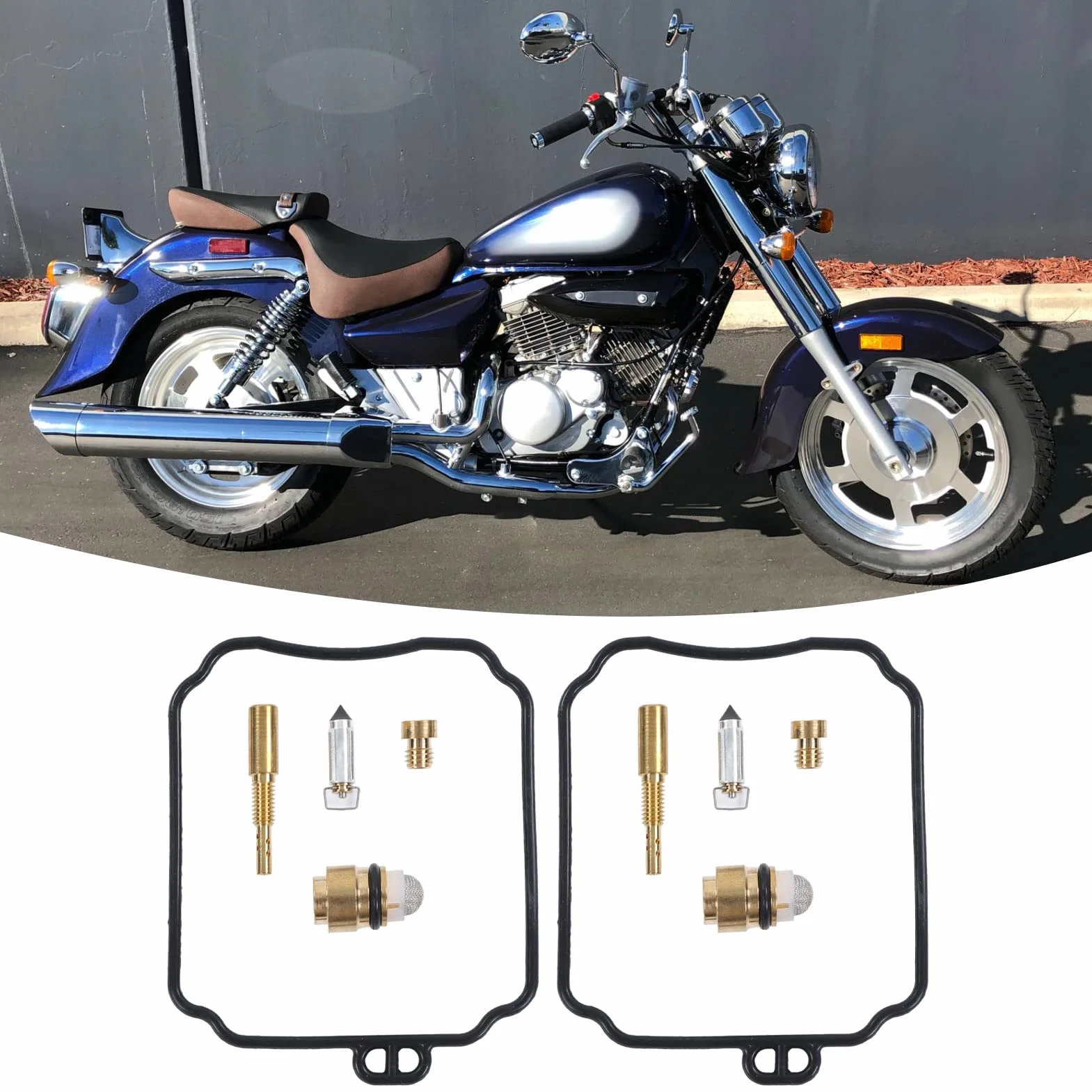 Zestaw do Przebudowy Gaźnika dla Hyosung Gv 250 Układ Paliwowy Zestaw Naprawczy Gaźnika Metalowa Guma Carb odbudować Zestaw Remontowy Zamiennik dla Hyosung Gv 250