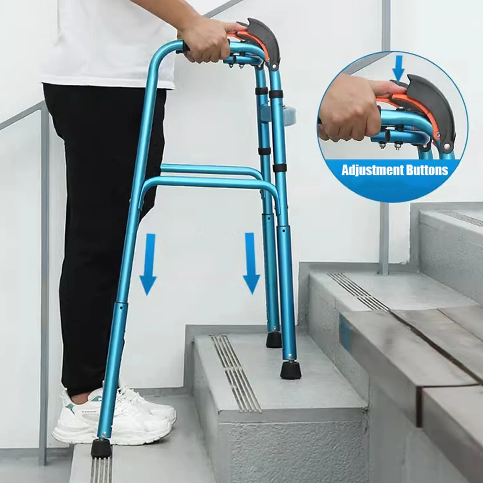 Aluminiowy składany chodzik dla dorosłych do schodów