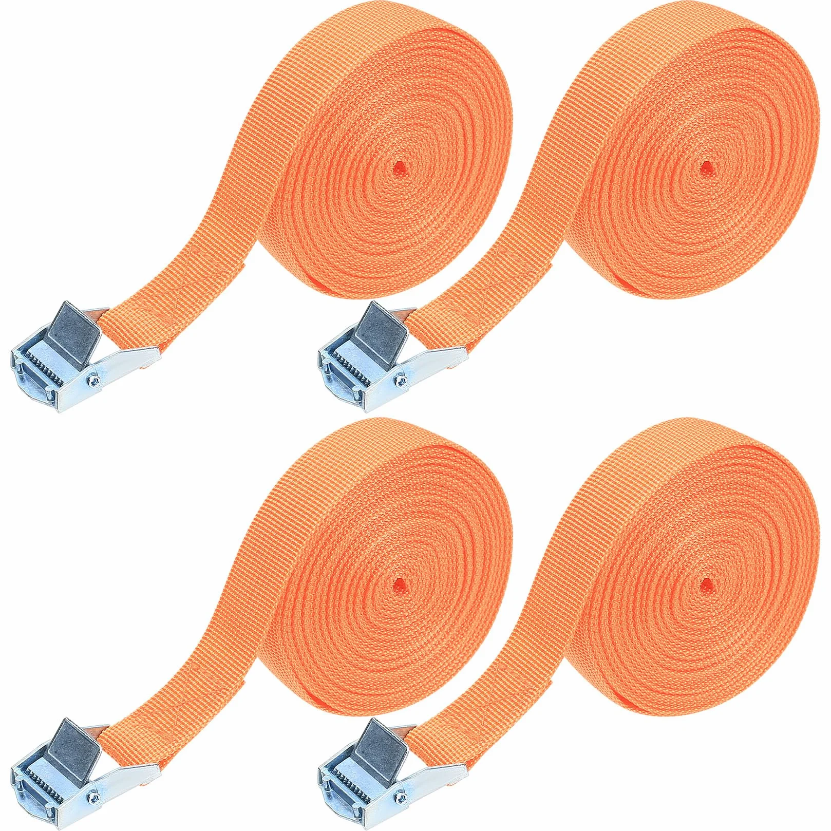 Pasy mocujące z grzechotką, regulowane paski mocujące, 5 m x 25 mm, pasy mocujące do ładunku, wytrzymałe z klamrą szybkiego zwalniania do samochodów dostawczych, motocykli, ciężarówek, przyczep, 4 szt