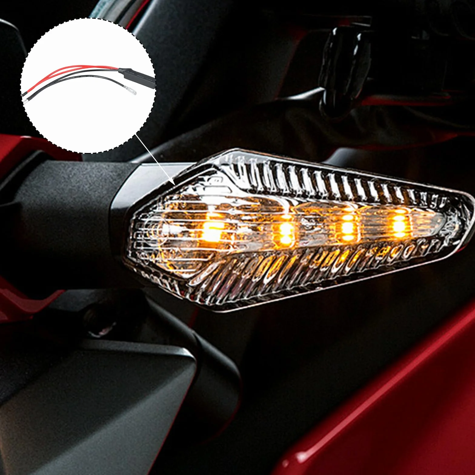 Joyan 4 sztuki rezystorów obciążenia LED, dekoder, kierunkowskaz motocyklowy, rezystory wskaźnika kierunkowskazów, adapter rezystora wskaźnika światła do motocykla i skutera, naprawa kontrolera błysku