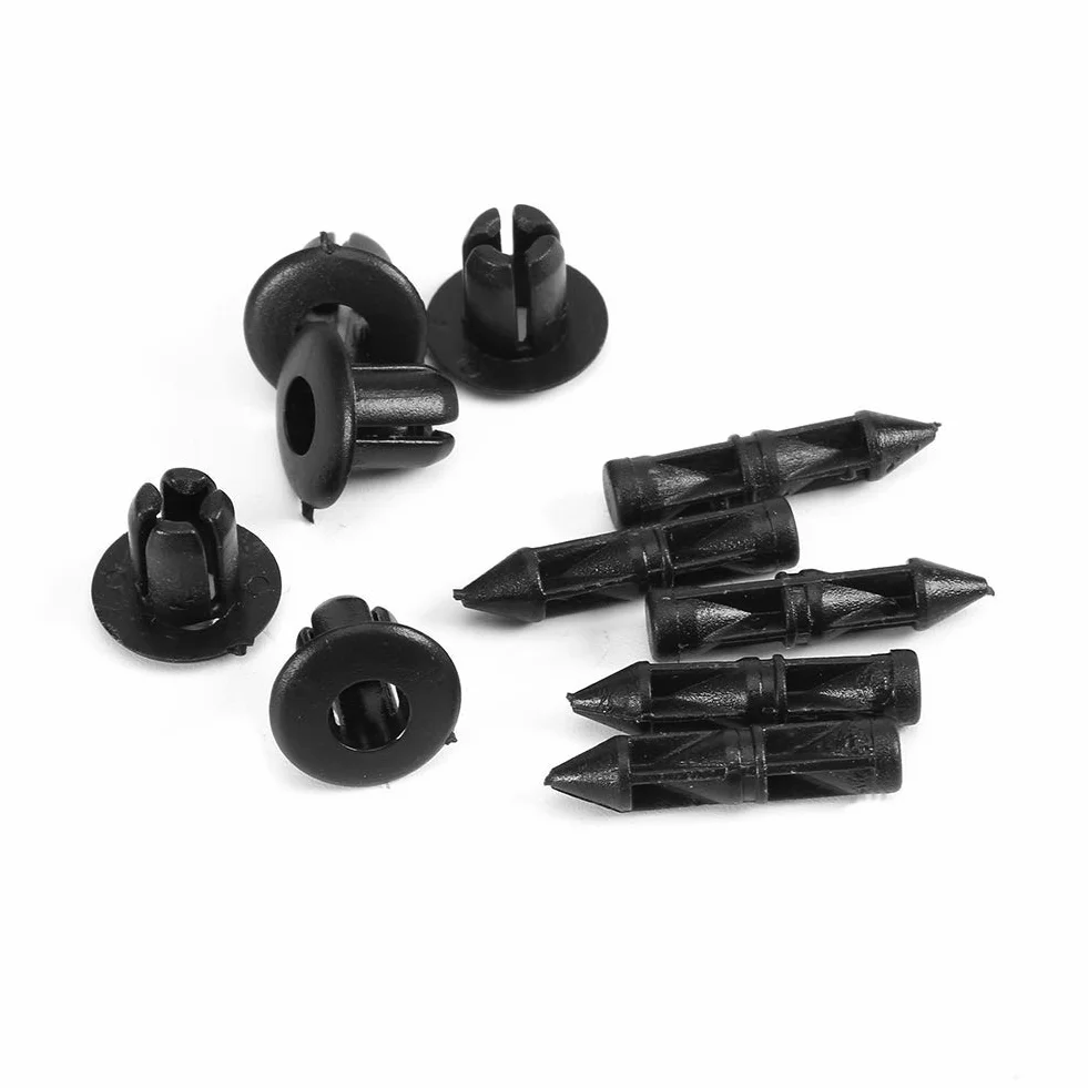 Car-Styling 6 mm plastikowe nity zaciski mocujące do owiewek motocyklowych 100 szt.