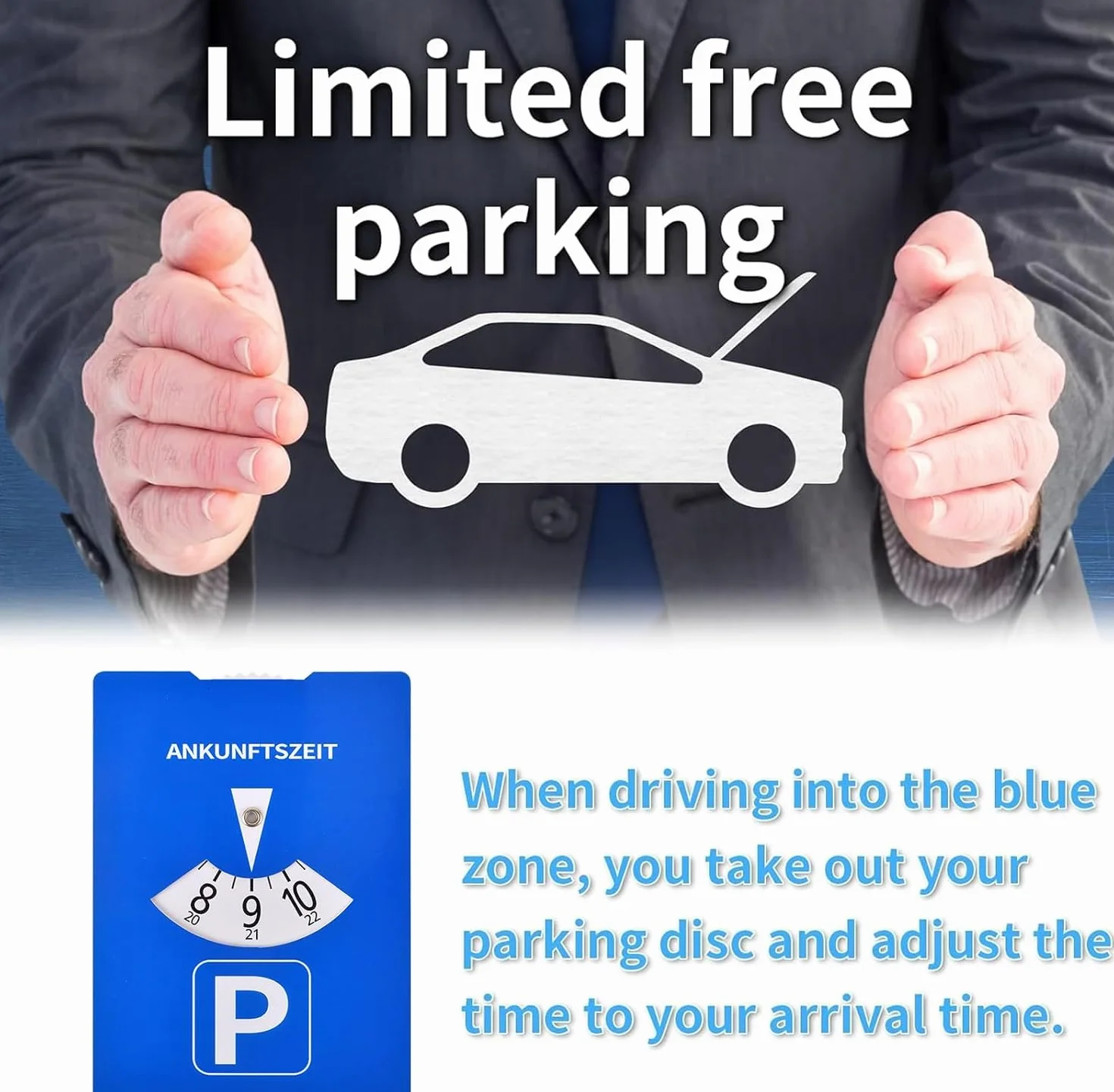10 sztuk Tarcza parkingowa z papieru 11x15cm Niebieska Tarcza parkingowa Samochodu Zegar parkingowy Dysk parkingowy Z papieru Dla pojazdów Samochodu Parkowanie Tarcza parkowania Zegar parkingowy