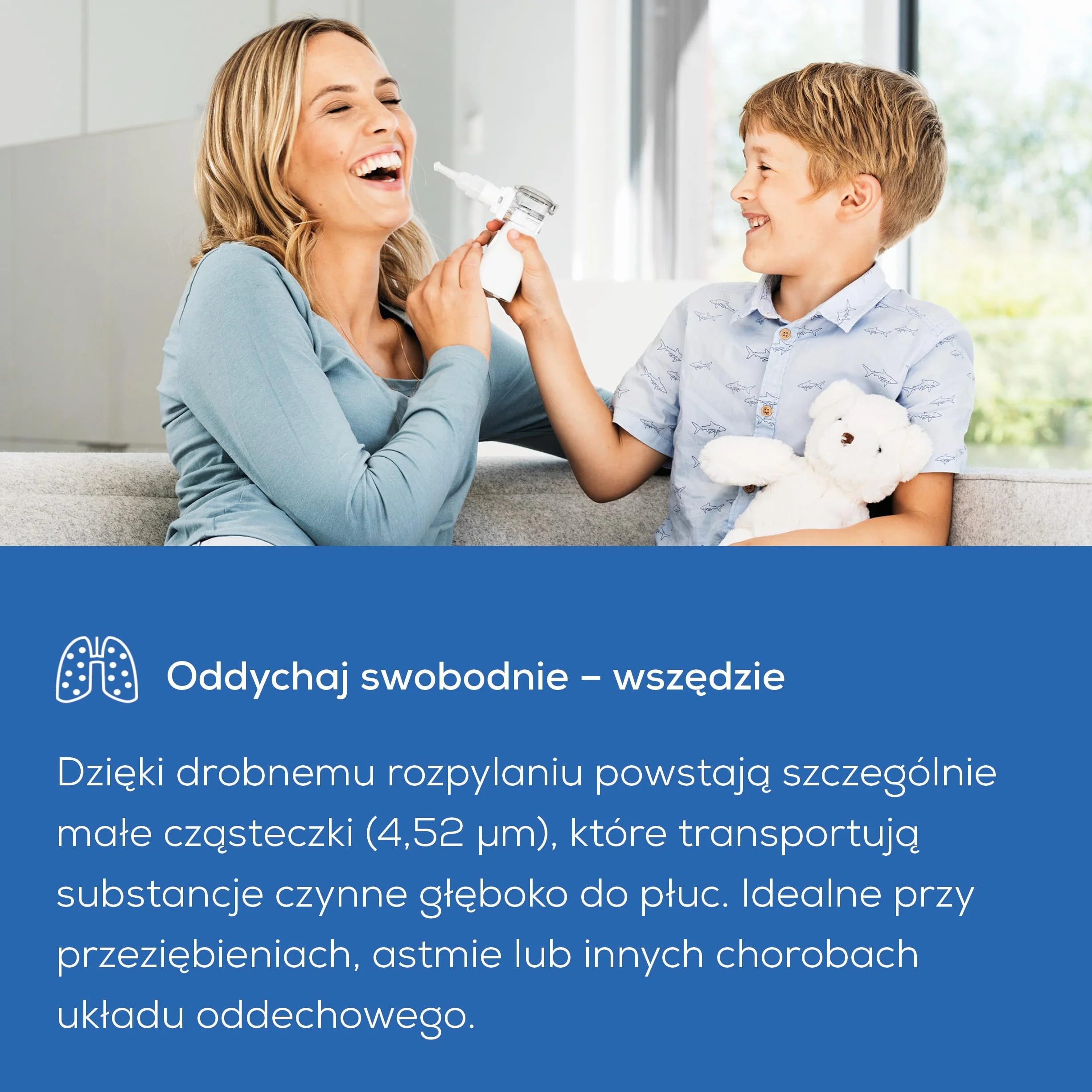 Beurer IH 57 inhalator z membraną oscylacyjną, przenośny nebulizator z akumulatorem