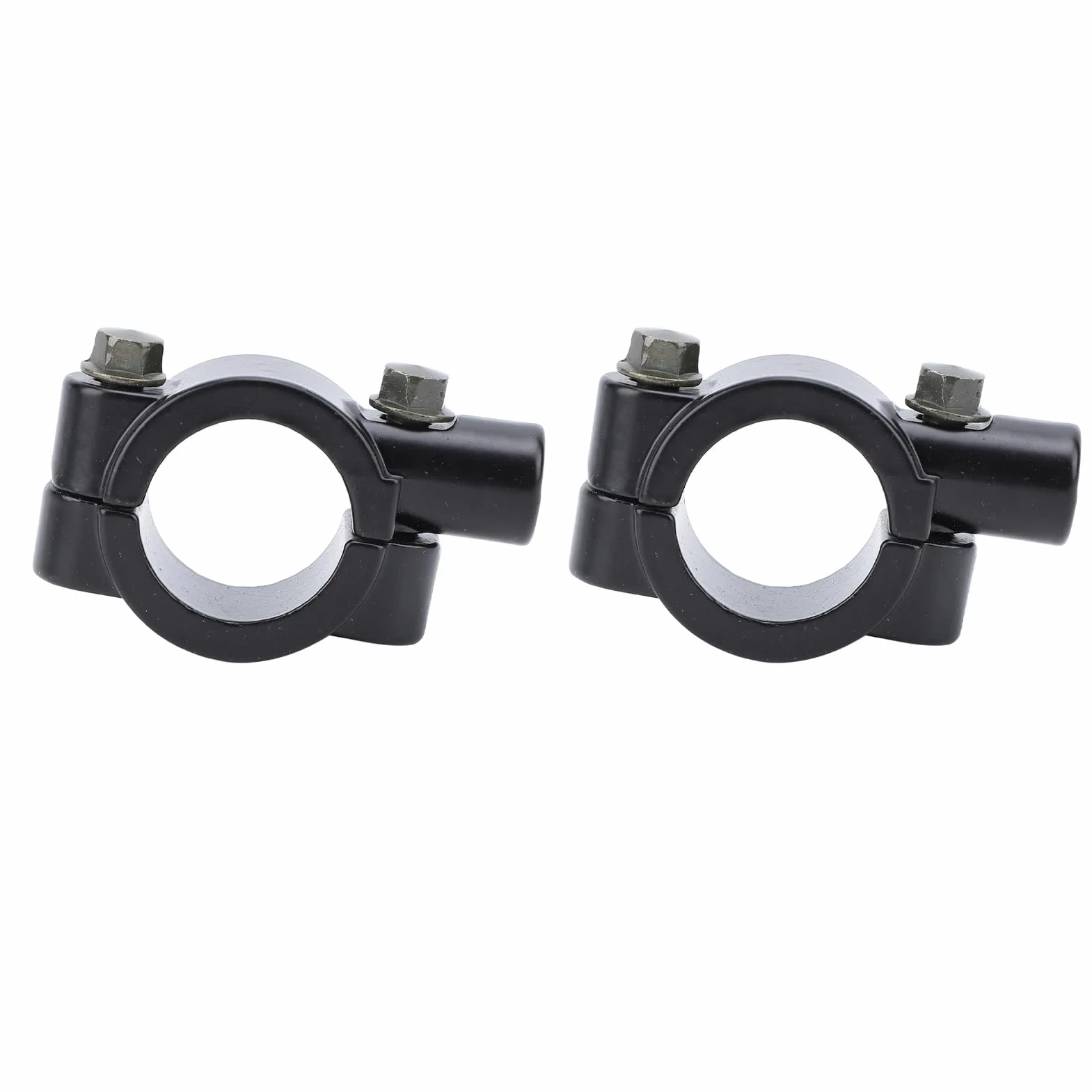 Zacisk do Mocowania Lusterek, 2 szt. 25 Mm Kierownica Motocykla Uchwyt do Mocowania Lusterek Zacisk Adapter Wspornika Uniwersalny do Motocykla ATV Skuter Project Bikes (Czarny M10)