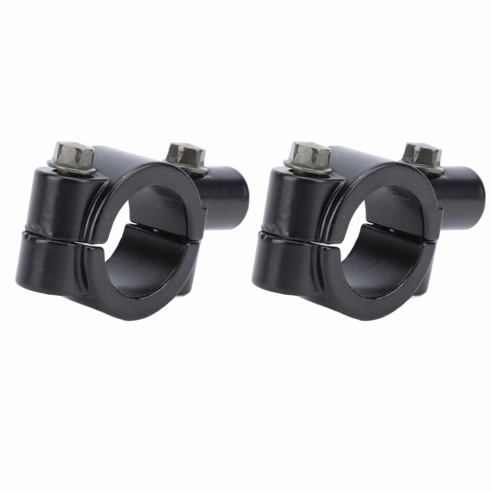 Zacisk do Mocowania Lusterek, 2 szt. 25 Mm Kierownica Motocykla Uchwyt do Mocowania Lusterek Zacisk Adapter Wspornika Uniwersalny do Motocykla ATV Skuter Project Bikes (Czarny M10)