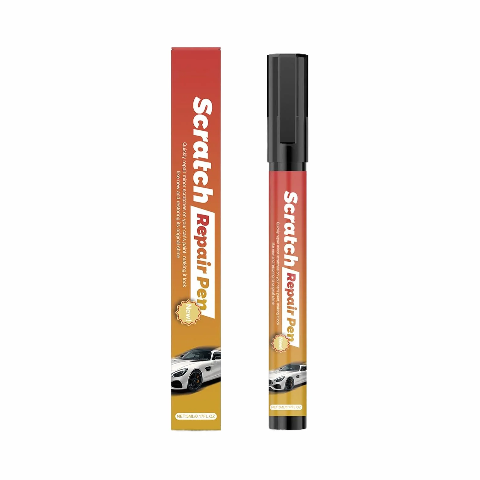 Car Scratch Removal Pen 5ml, Quick Fix Repair Paint Pen for Minor Car Scratches, Dings, Touch-Ups, Maintenance, Road Trip, Parking Lot, Garage, Auto Care