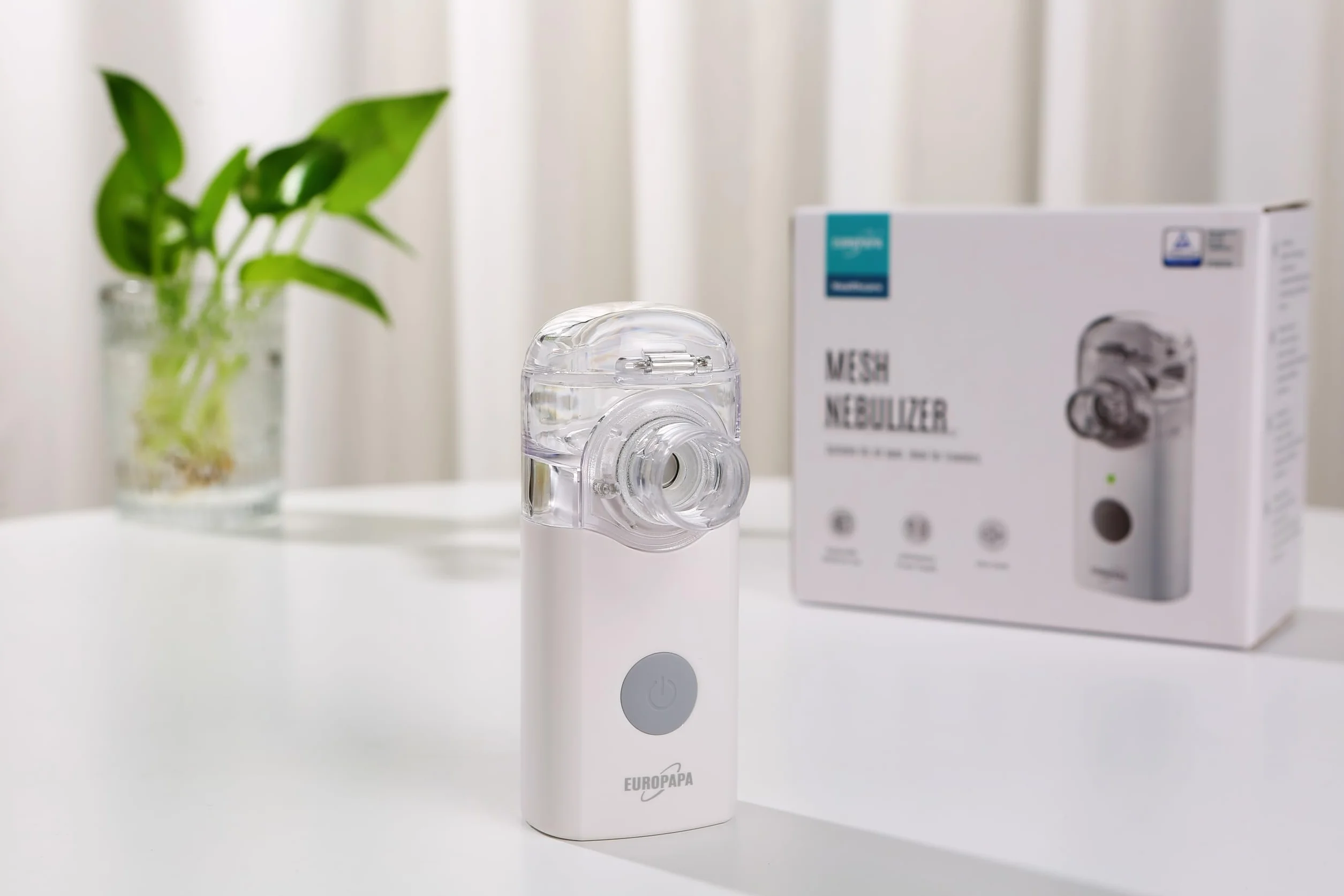 EUROPAPA Przenośny inhalator nebulizator z ustnikiem i maską, ładowany USB, cichy