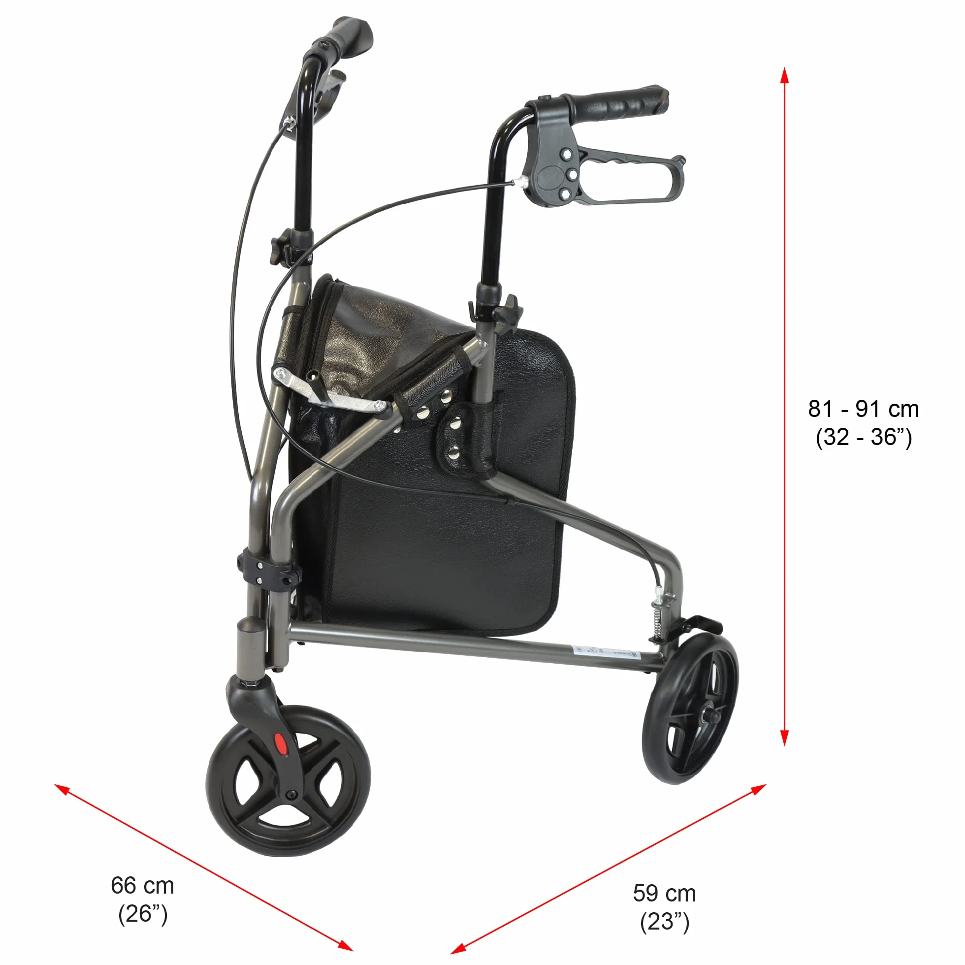 NRS 3-kołowy rollator srebrny