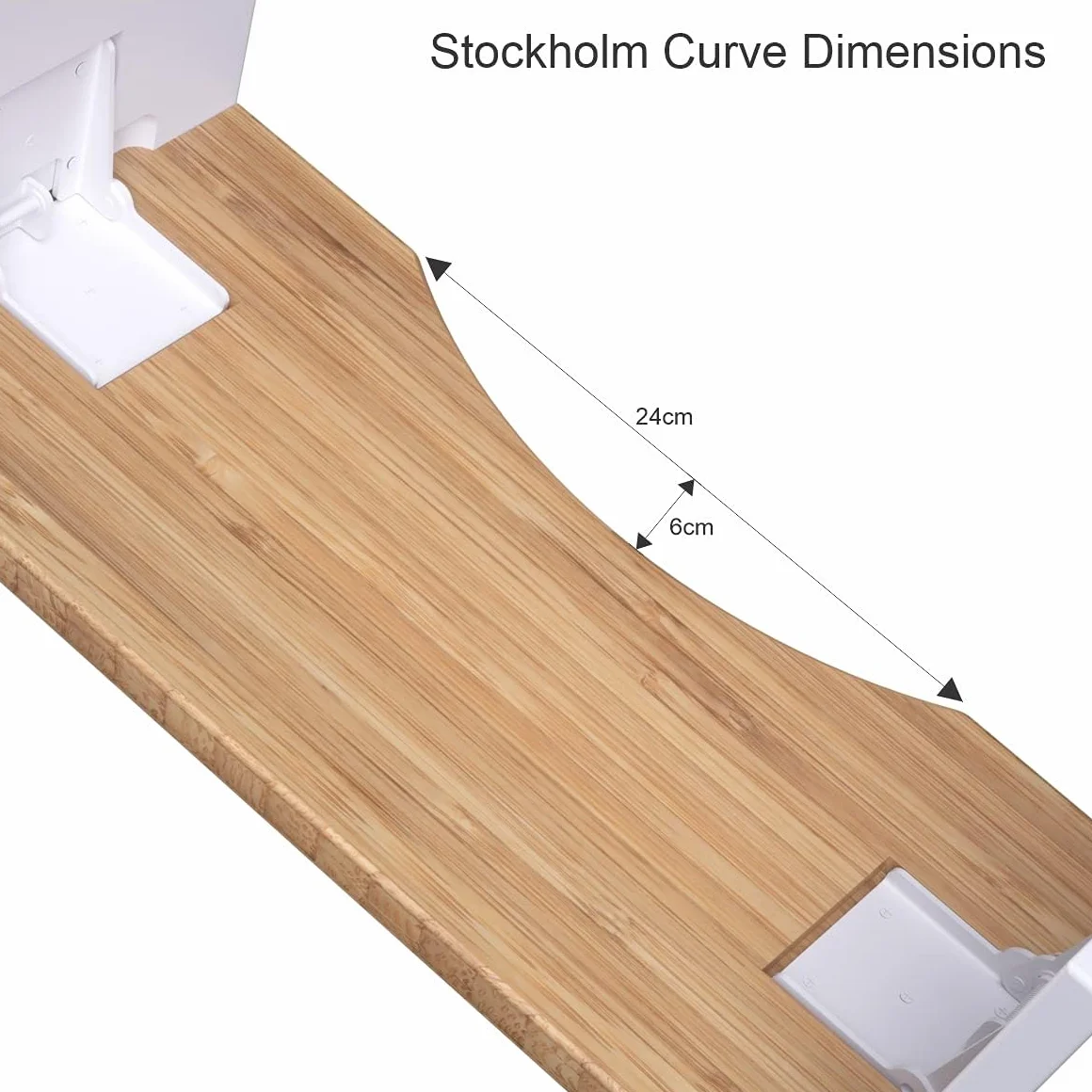 Squatty Potty Stockholm SP-BAMBOO-STOCKHOLM Składany Stołek Bambusowy 7 Cali Brązowy Biały