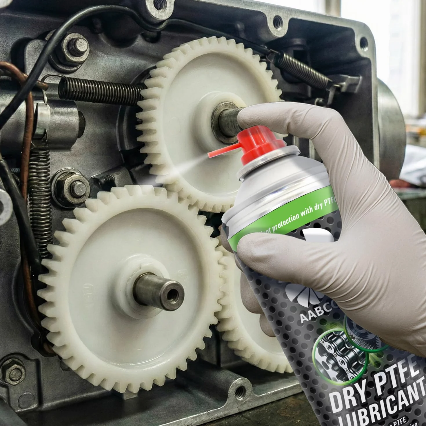 AABCOOLING Dry PTFE Lubricant 400 ml – suchy smar z teflonem w spreju o niskim współczynniku tarcia do łańcuchów, linek, prowadnic i mechanizmów – odporny na kurz i wilgoć