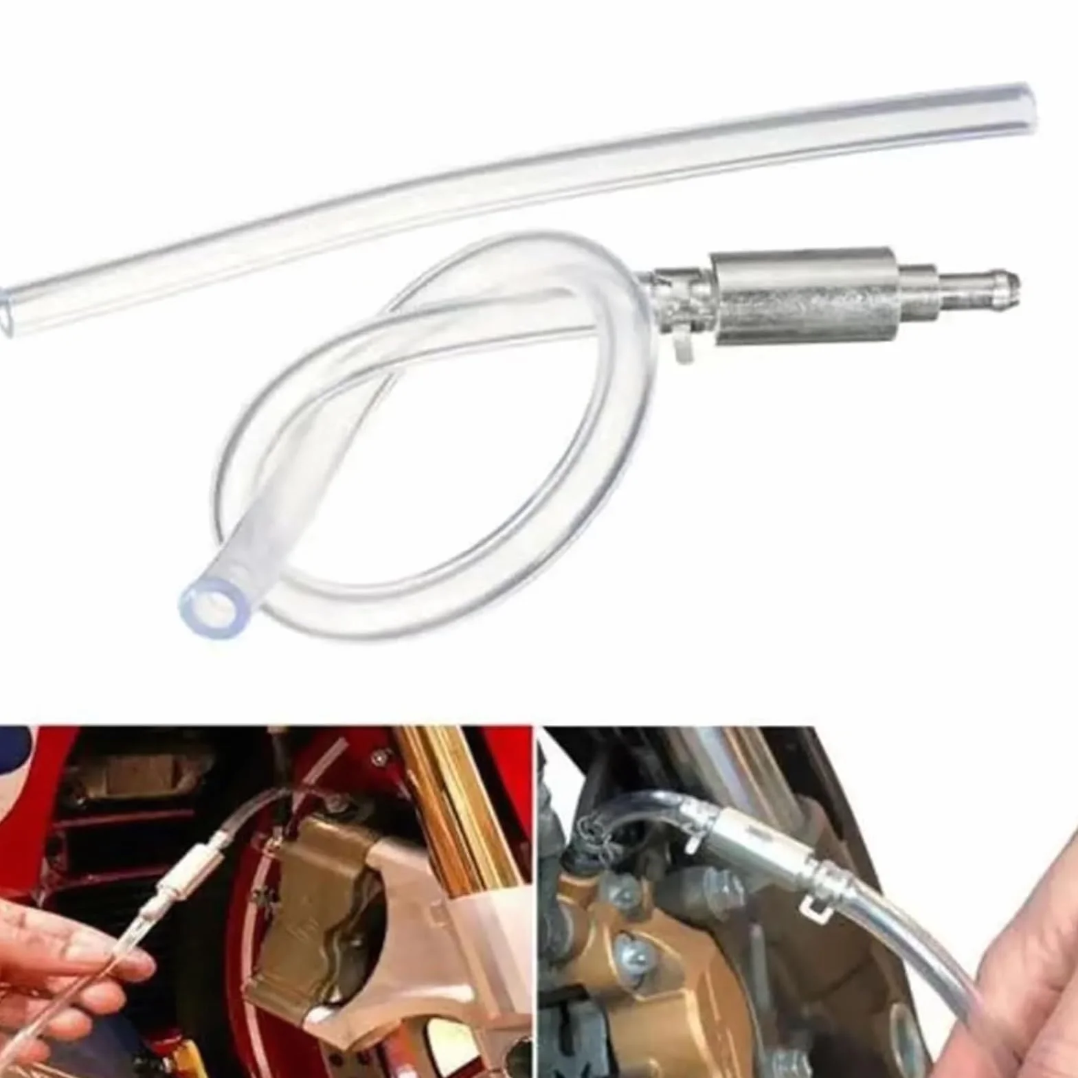 Brake Bleeder Hose, Single Way Check Valve Bleeders Tube, 30g Hydraulic System Deflating Tool for Car, Motorbike, SUV Brake Fluid Maintenance and Garage Repair Use