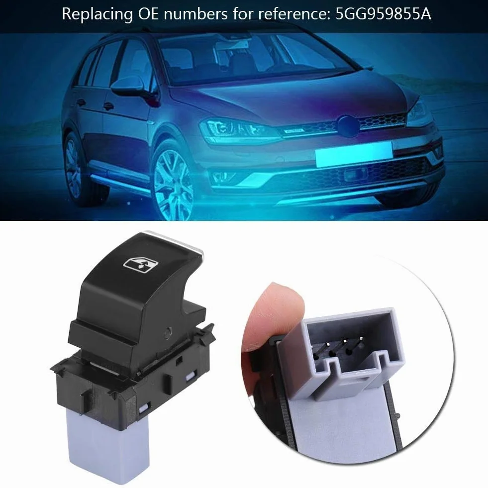 Broco Elektryczny podnośnik szyb przełącznik sterowania Przycisk podnoszenia do Golf GTI 7 Passat B8 Tiguan Touran 5GG959855A