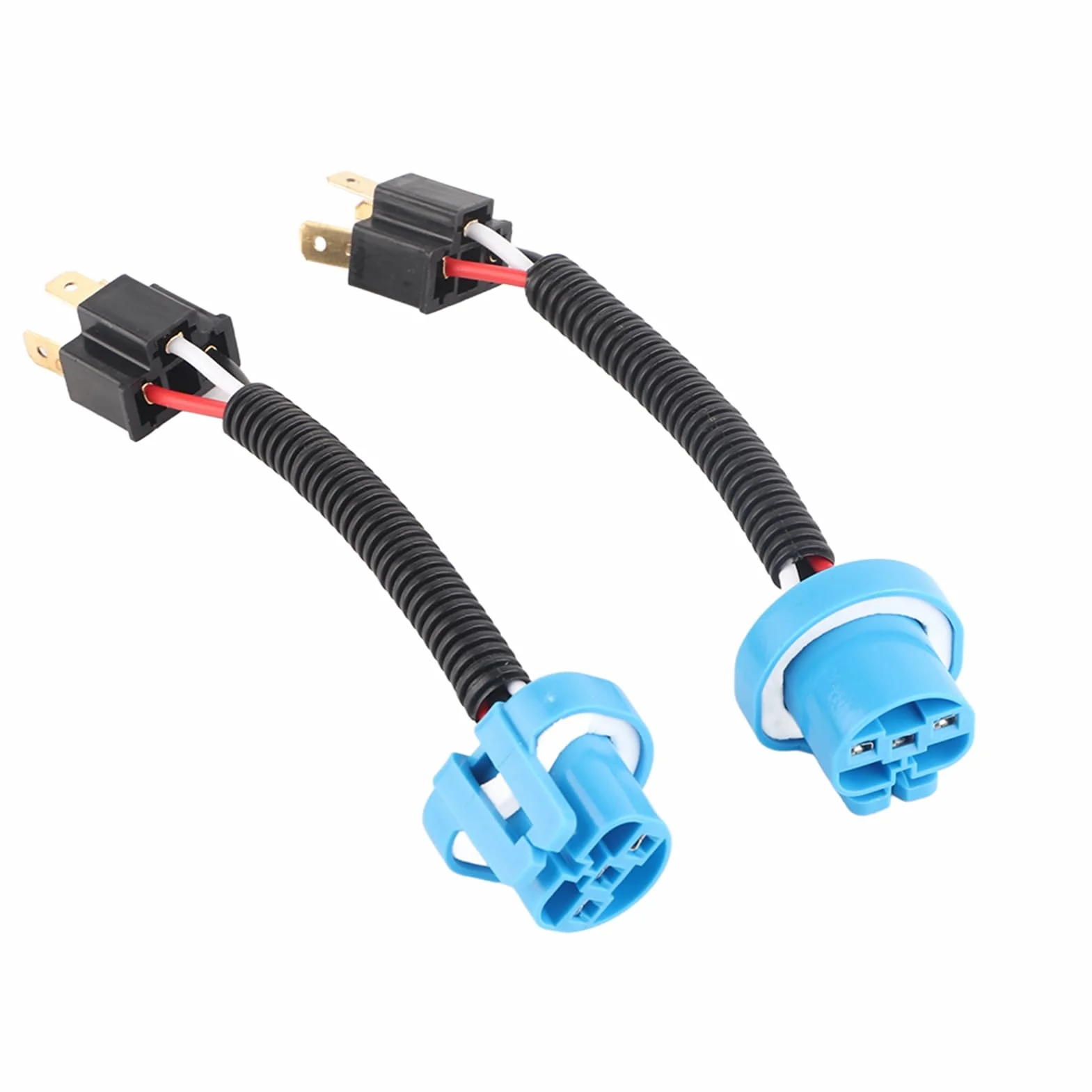 2 szt. 9007 męski na żeński H4 wtyczka reflektora kabel do konwersji złącza przewodów adapter wiązka przewodów reflektorów